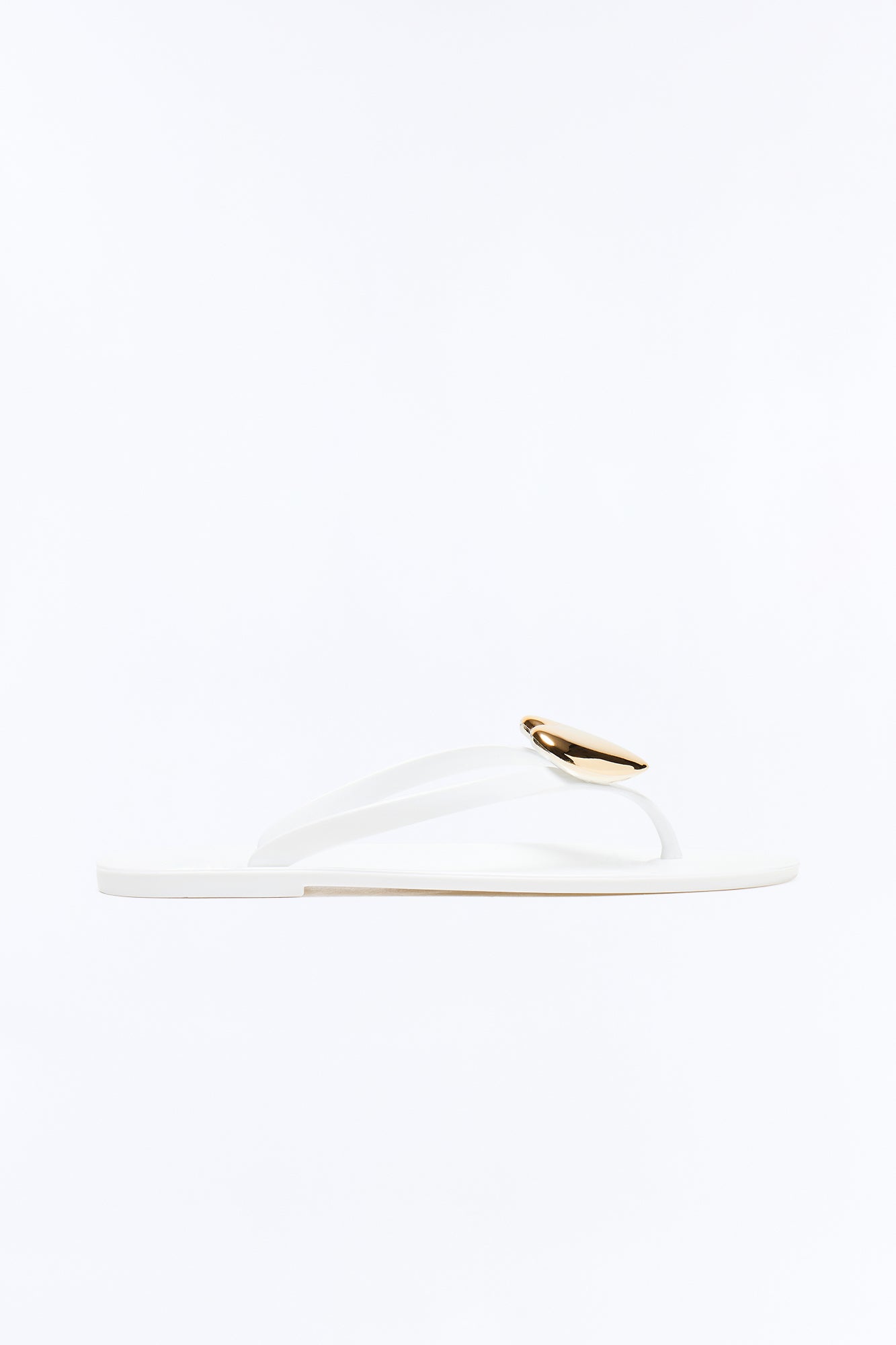 Mini Ravi Heart Jelly Flip Flop - White