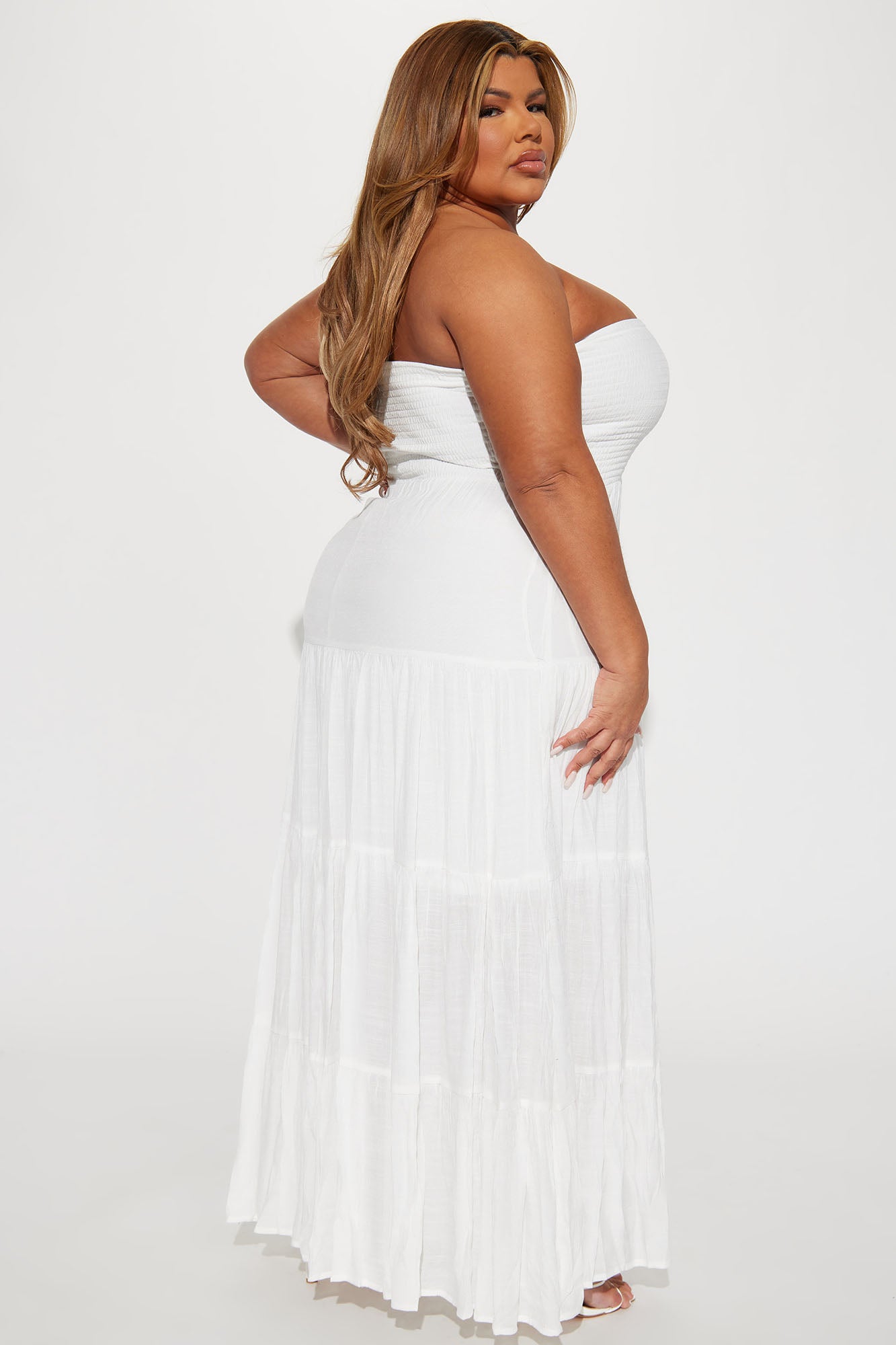Almafi Coast Maxi Dress - White