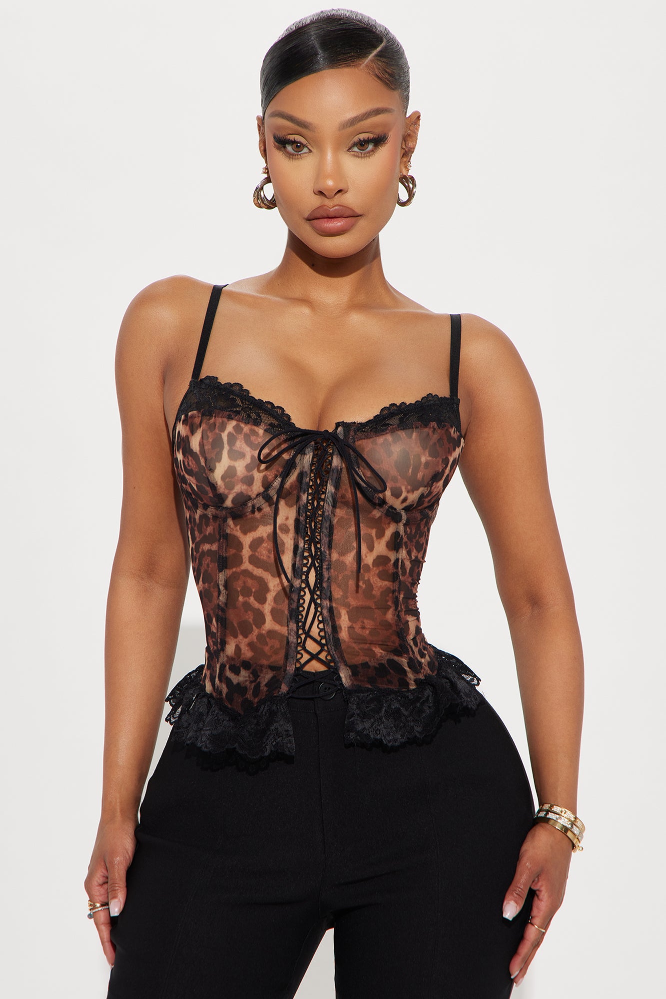 For The Night Leopard Corset - Leopard