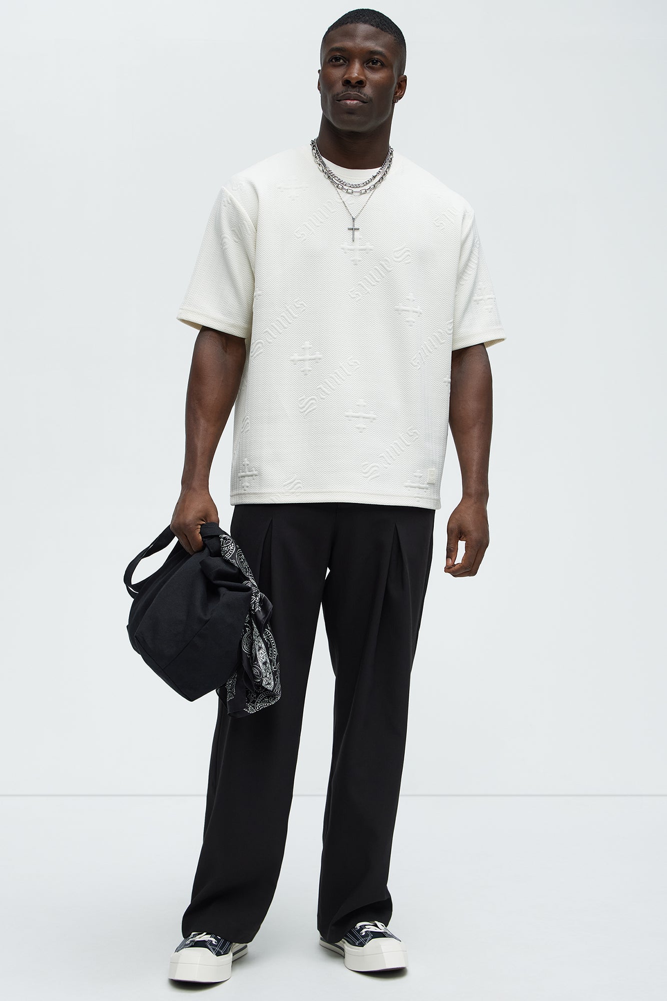 Saints Embossed Tee - Off White
