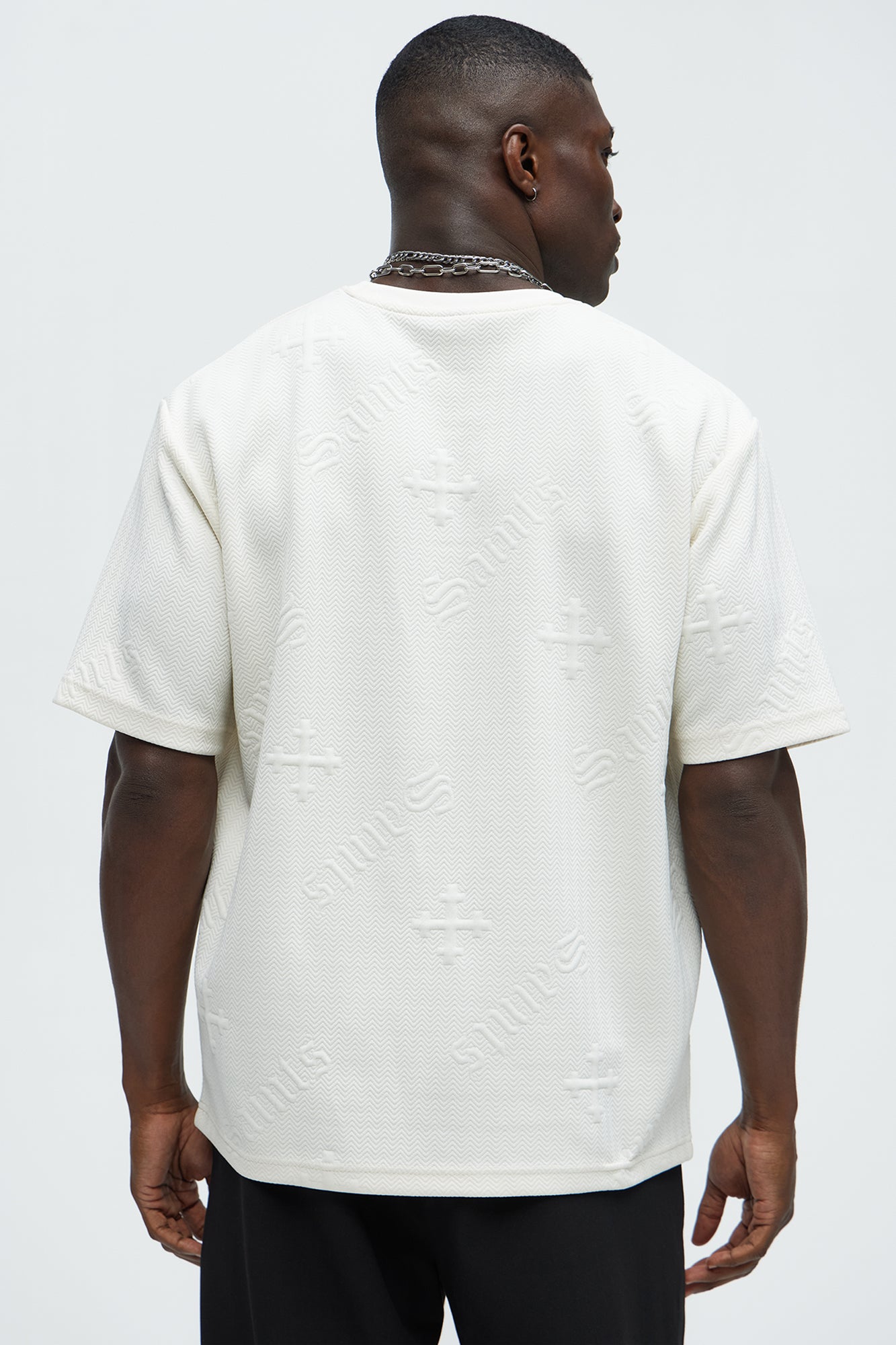 Saints Embossed Tee - Off White