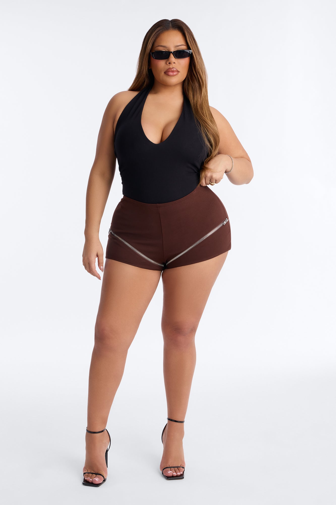 Still Got It Zipper Micro Short - Chocolate