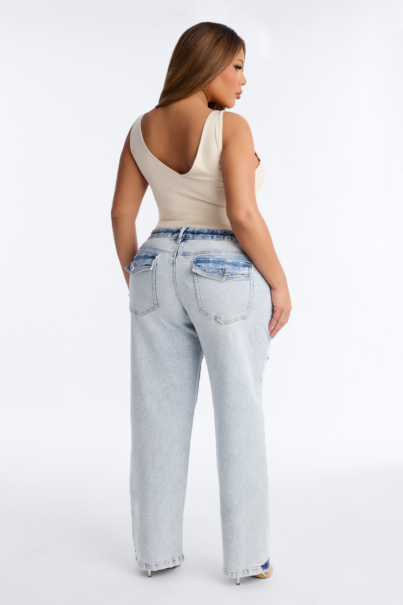 Best Decade Stretch Straight Leg Jeans - Light Wash