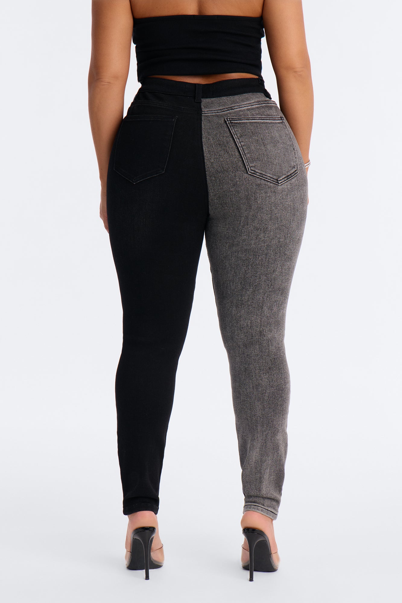 Second Guessing Stretch Skinny Jeans - Black/combo