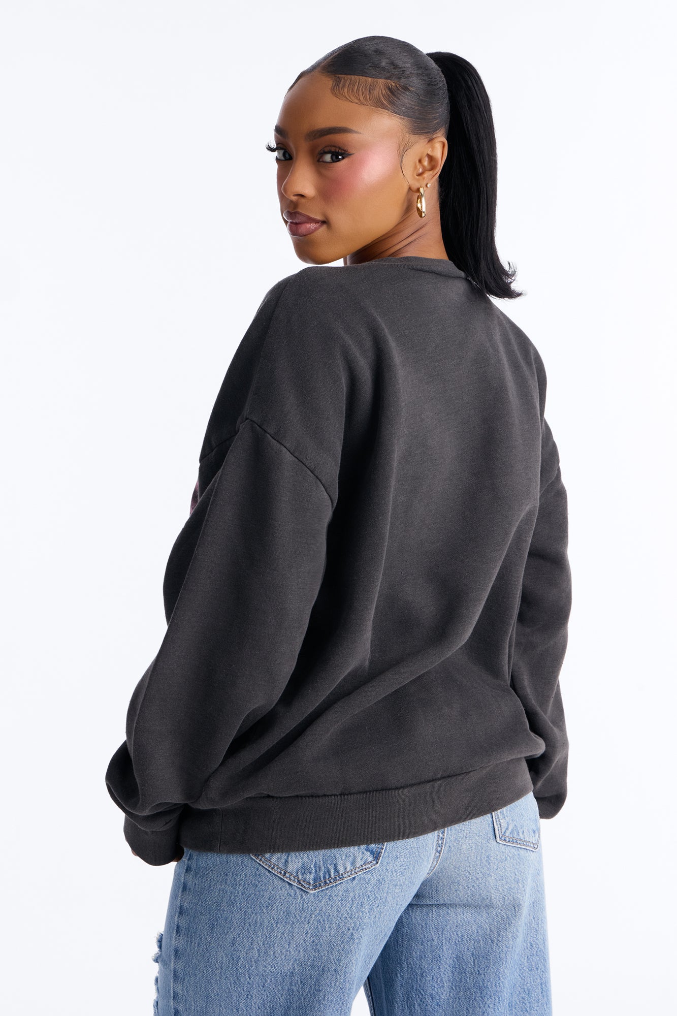 Jesus Walks Washed Crew Sweatshirt - Black Wash