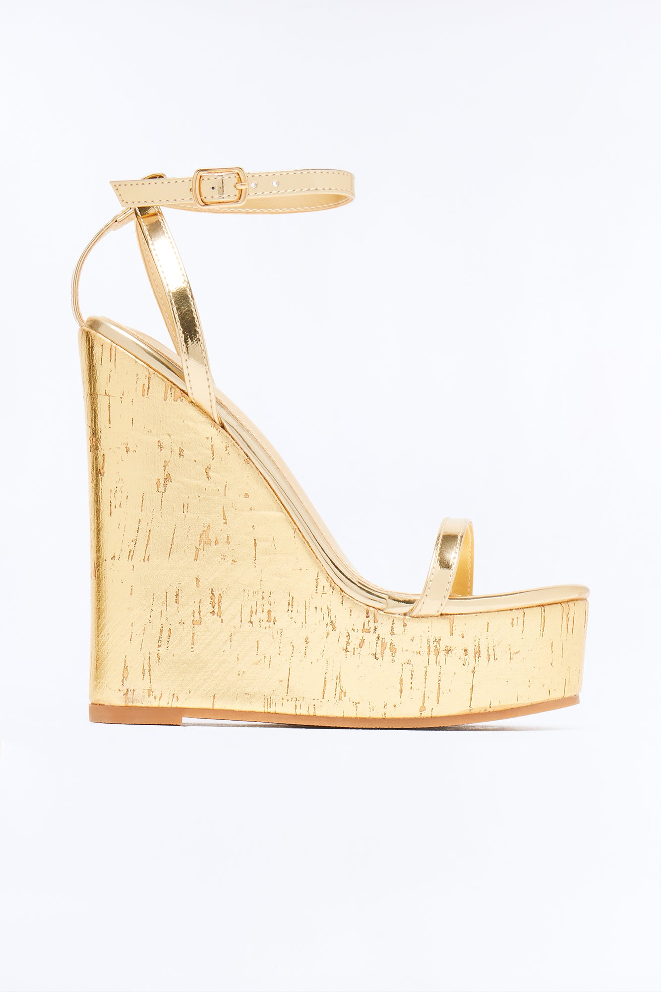 Courtney Metallic Platform Wedges - Gold