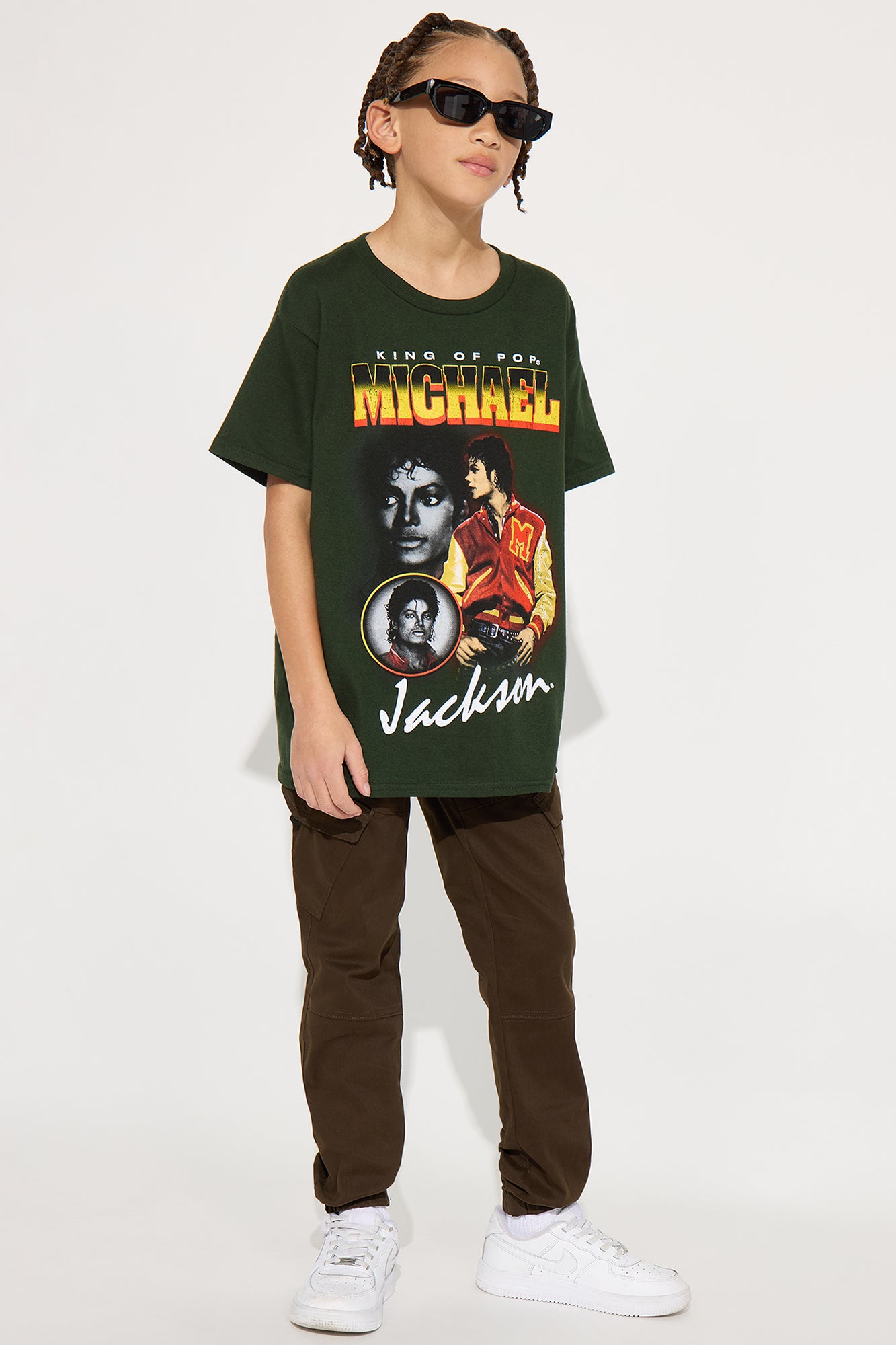 Mini Michael Jackson The King Of Pop Short Sleeve Tee - Green