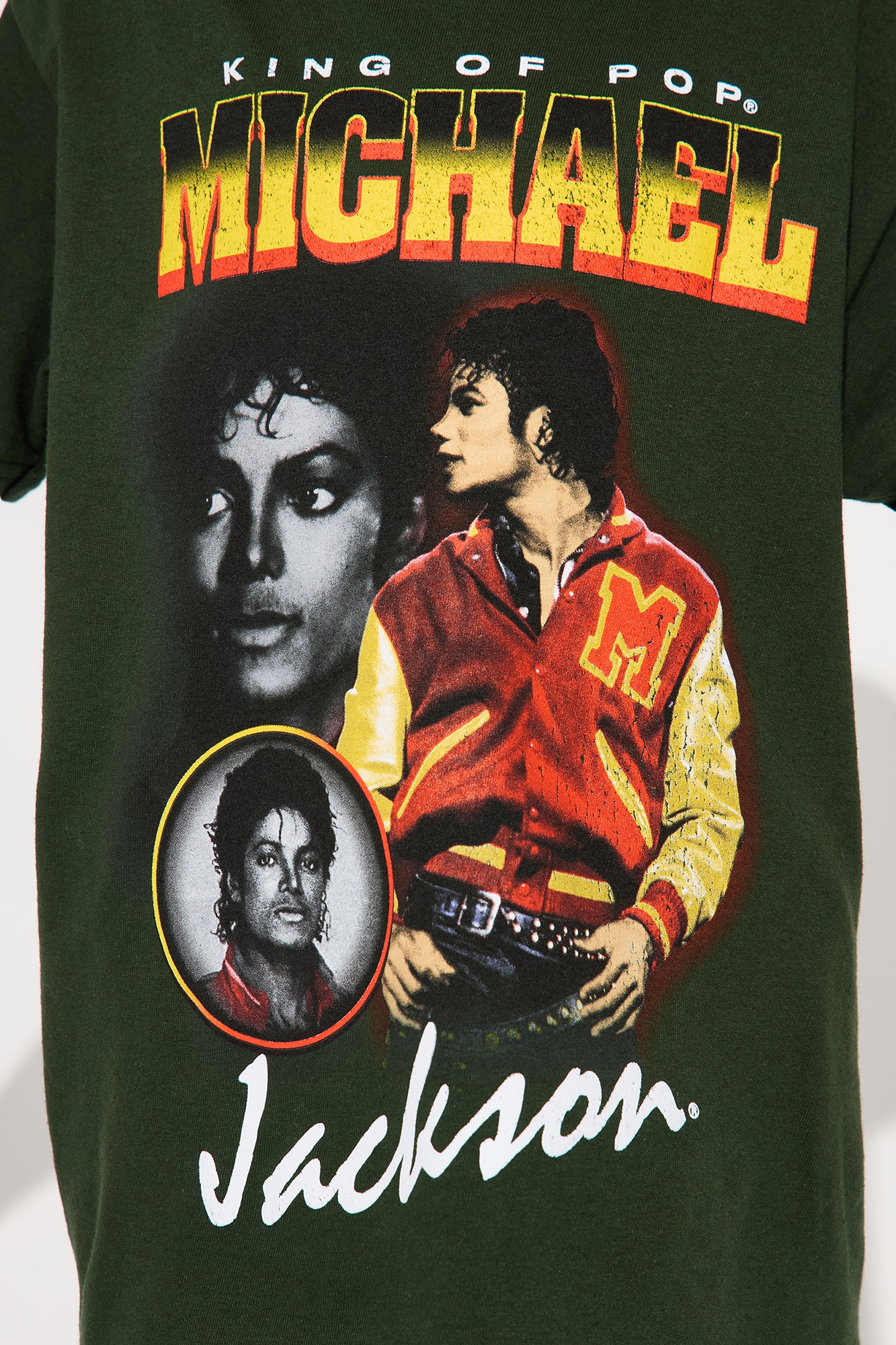Mini Michael Jackson The King Of Pop Short Sleeve Tee - Green