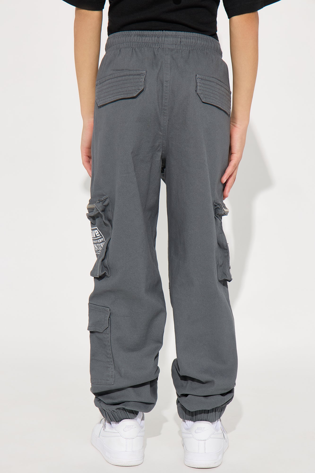 Mini Mr. Future Cargo Jogger Twill Pant - Charcoal