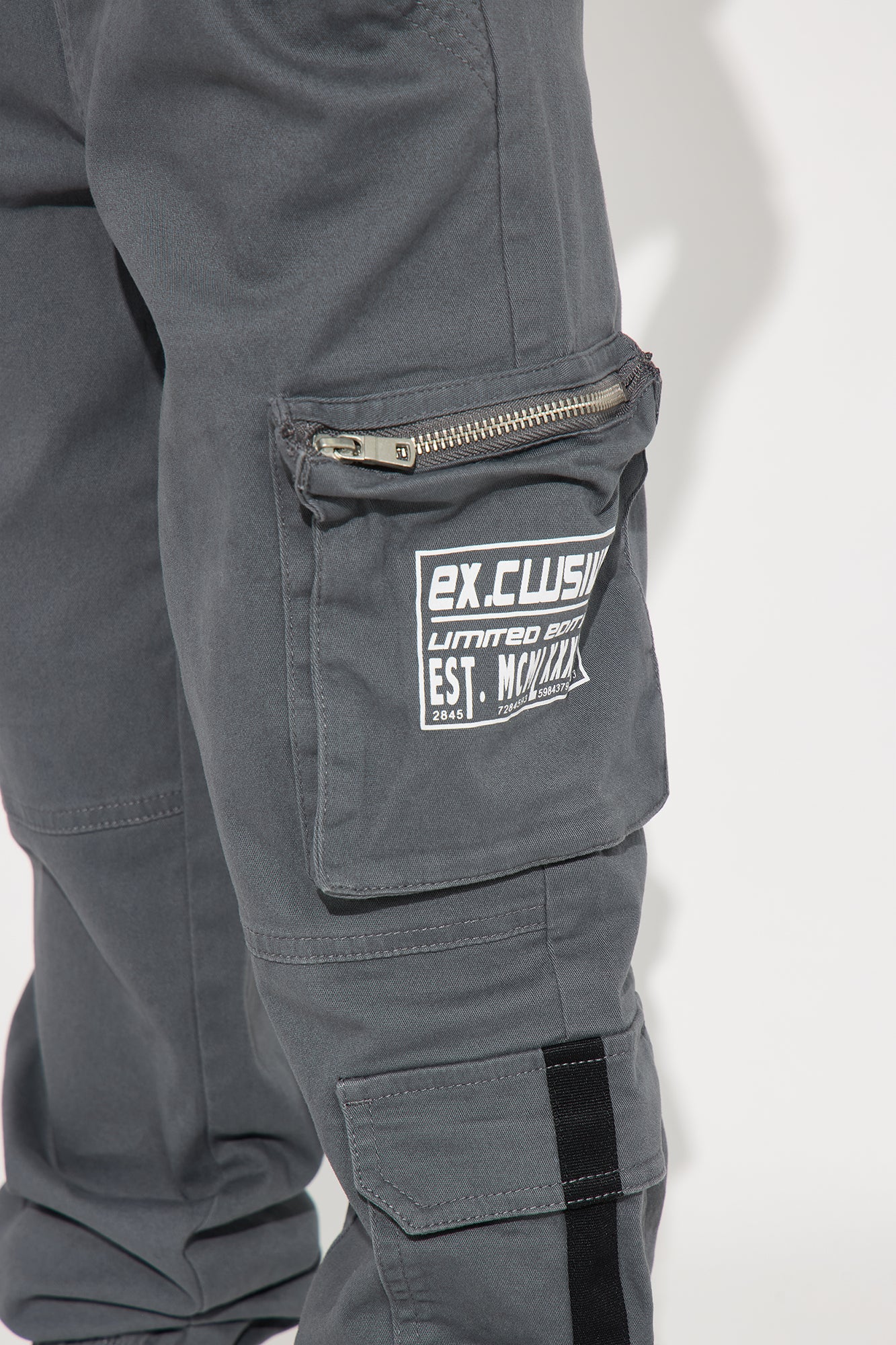 Mini Mr. Future Cargo Jogger Twill Pant - Charcoal