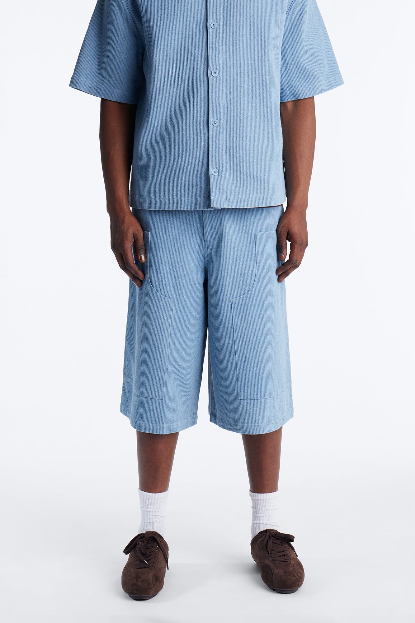Baggy Echo Pulse Textured Short - Blue