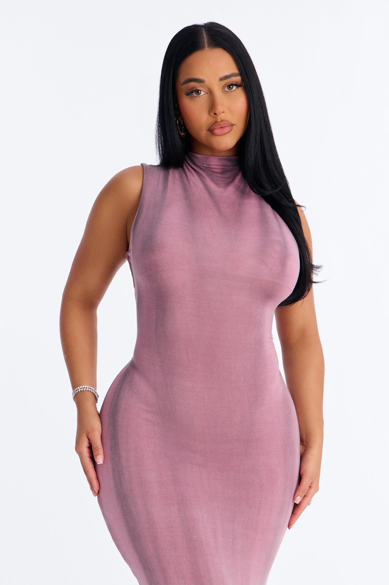 Rianna Tie Dye Maxi Dress - Pink/combo
