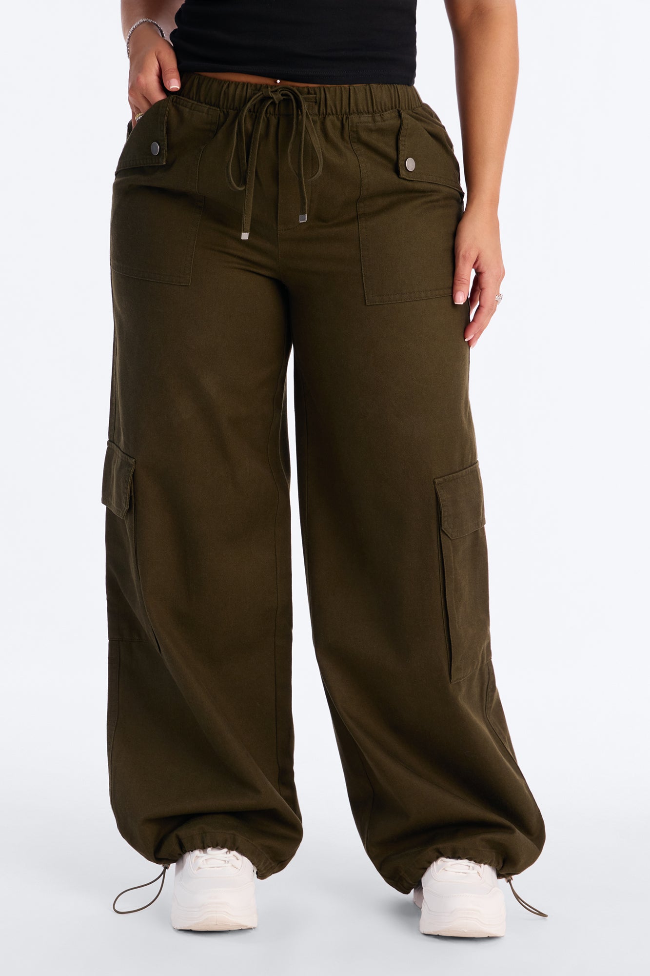 Josie Lyocell Cargo Jogger Pant 31″ - Military Green