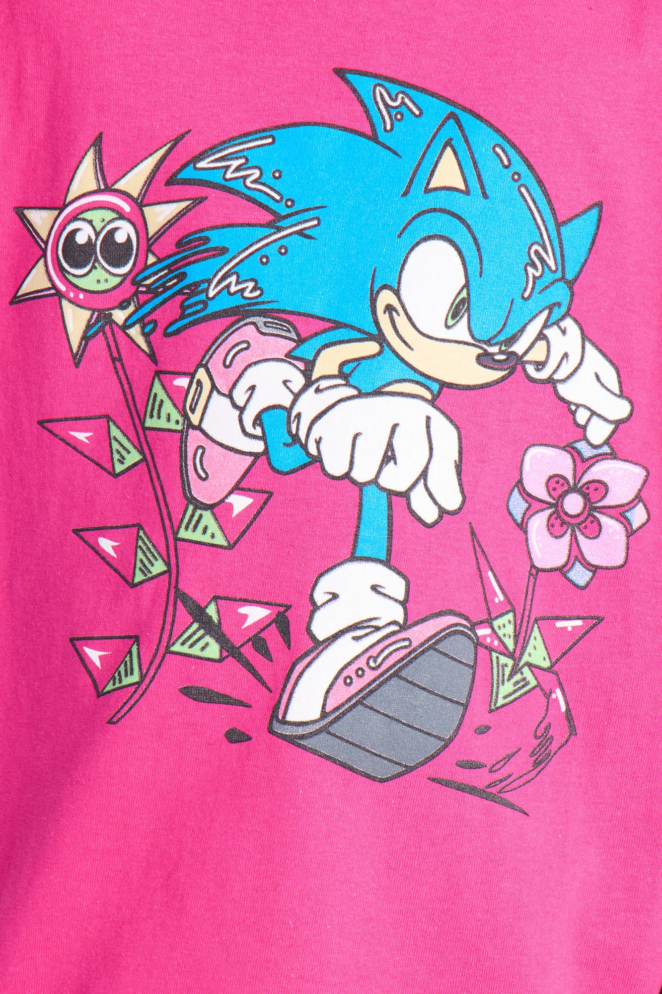 Mini Sonic Floral Short Sleeve Tee - Pink