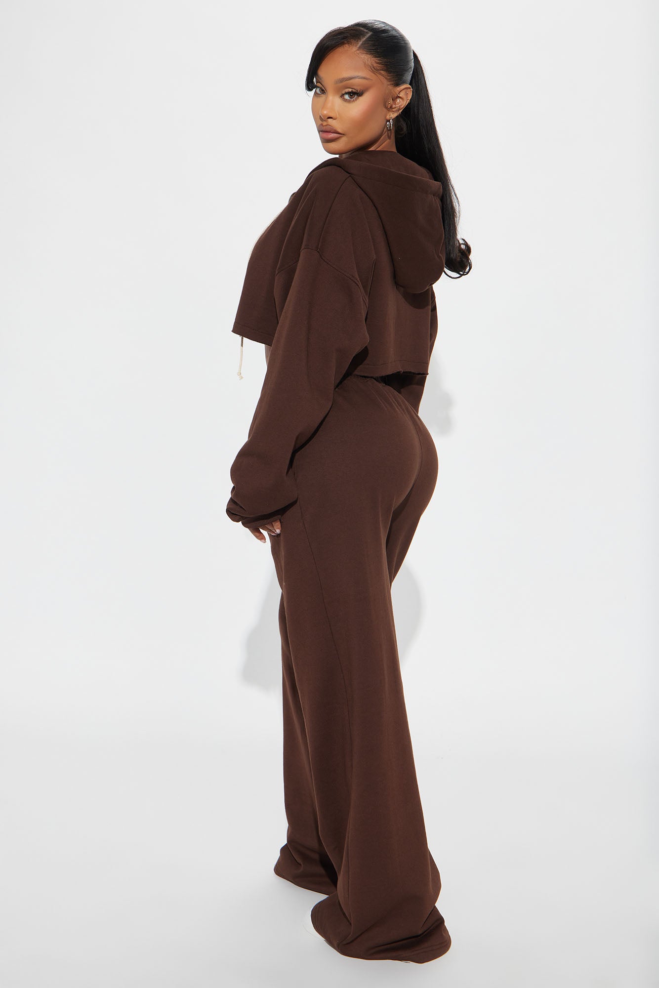 On The Way Sweatpant Set - Chocolate