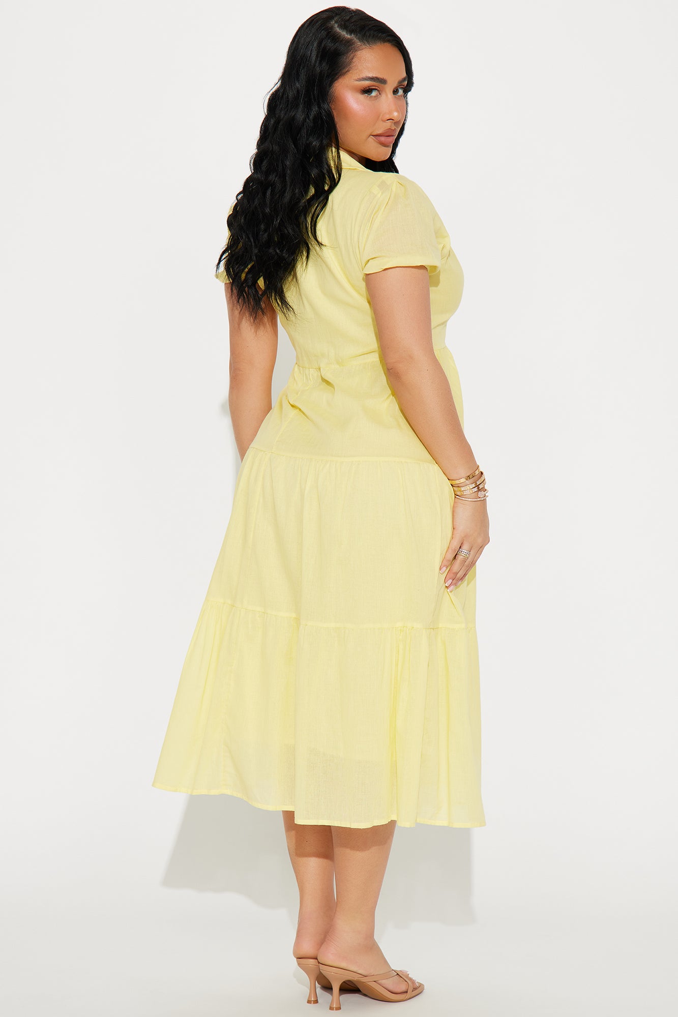 Stella Midi Dress - Yellow