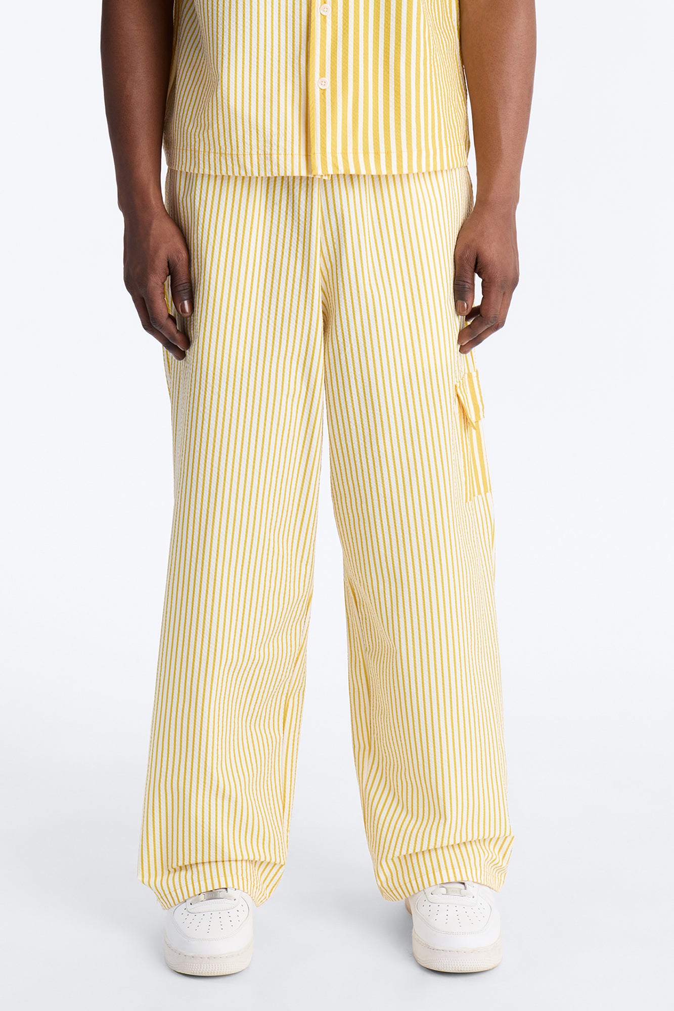 Straight Passion Stripe Seersucker Pant - Yellow