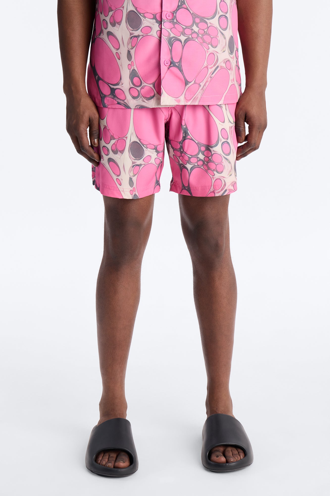 Aqua Drip Swim Trunk 7″ - Pink