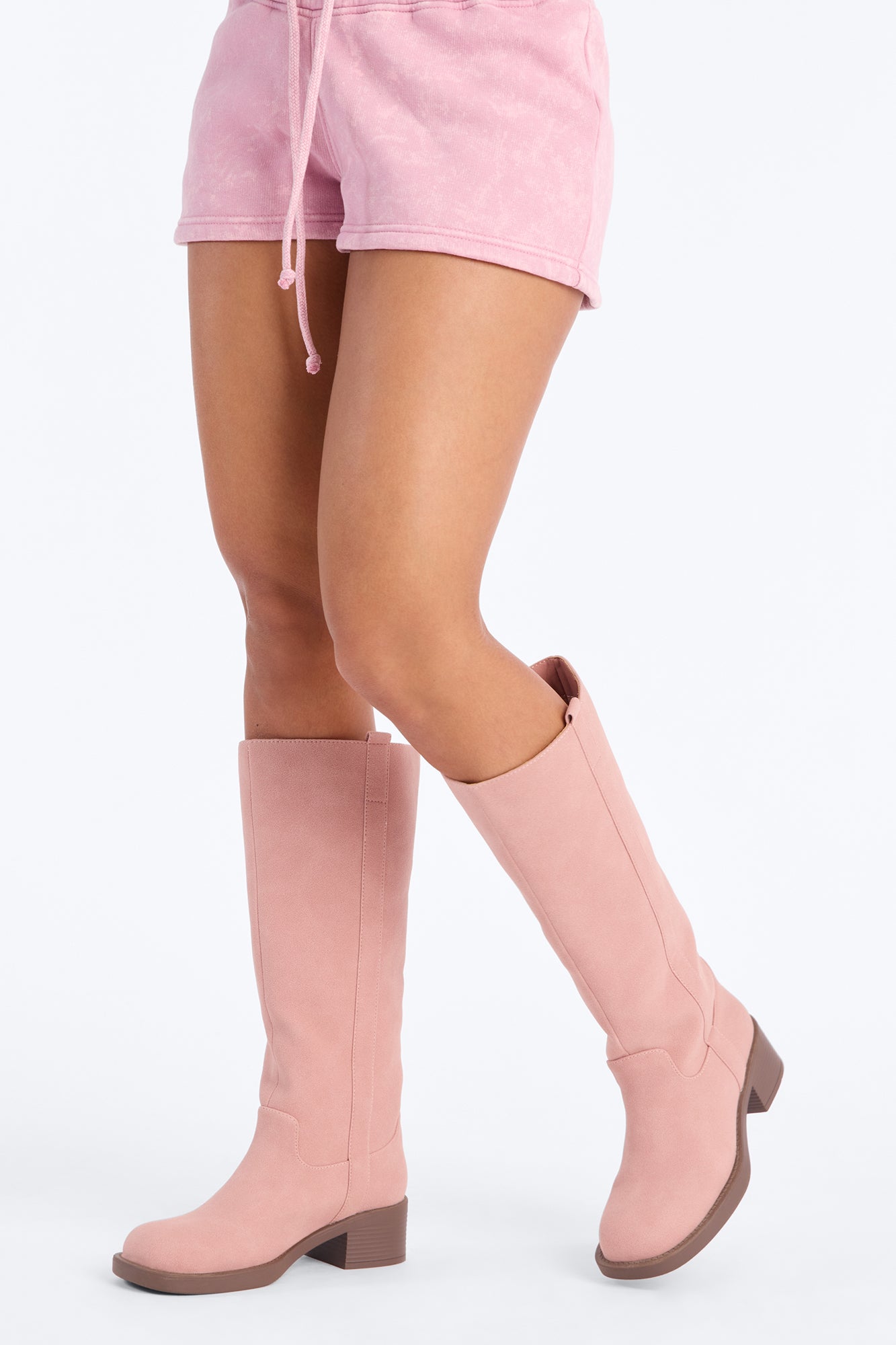 Rhena Knee High Boots - Blush