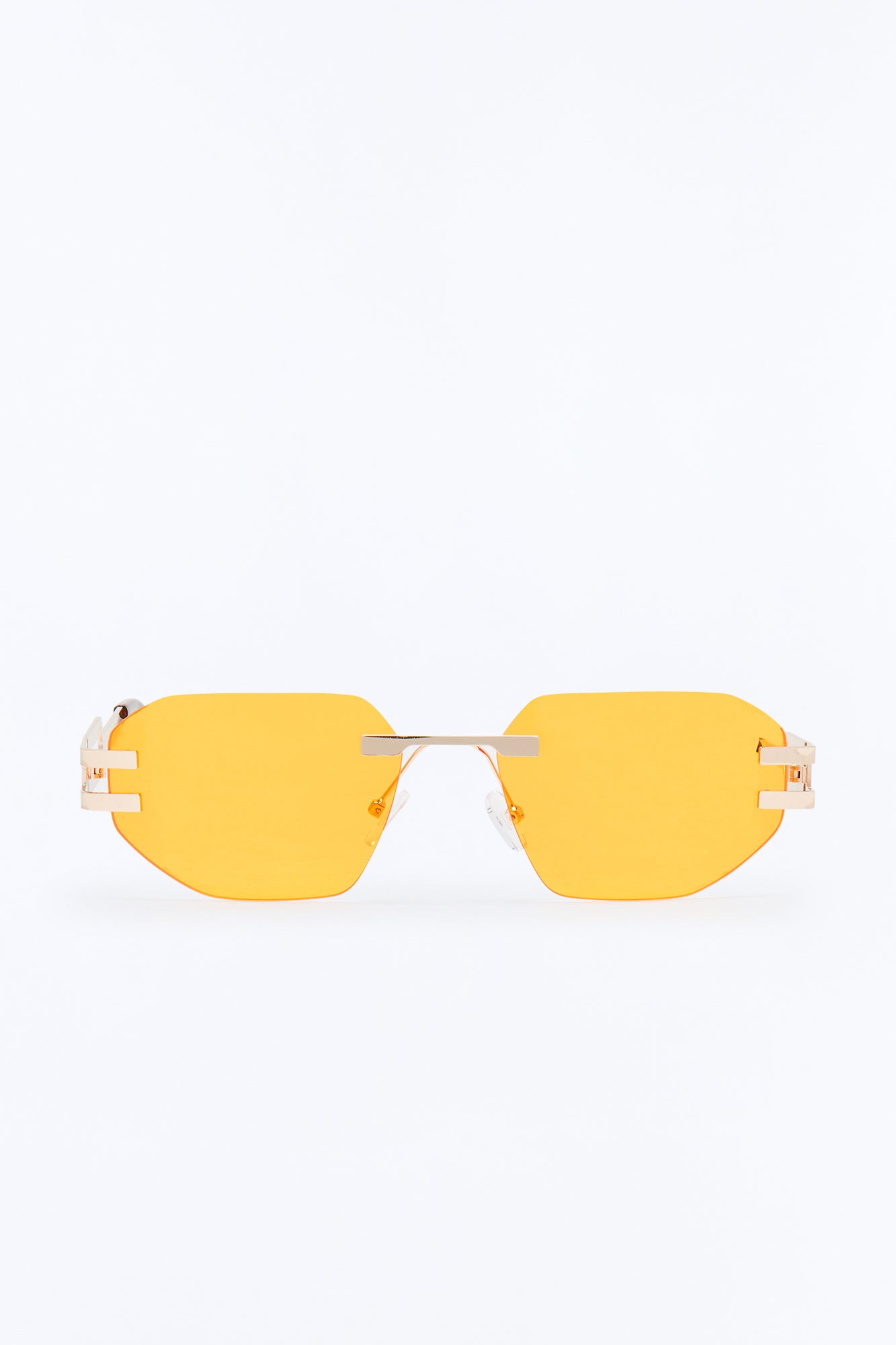 Statement Angular Sunglasses - Orange