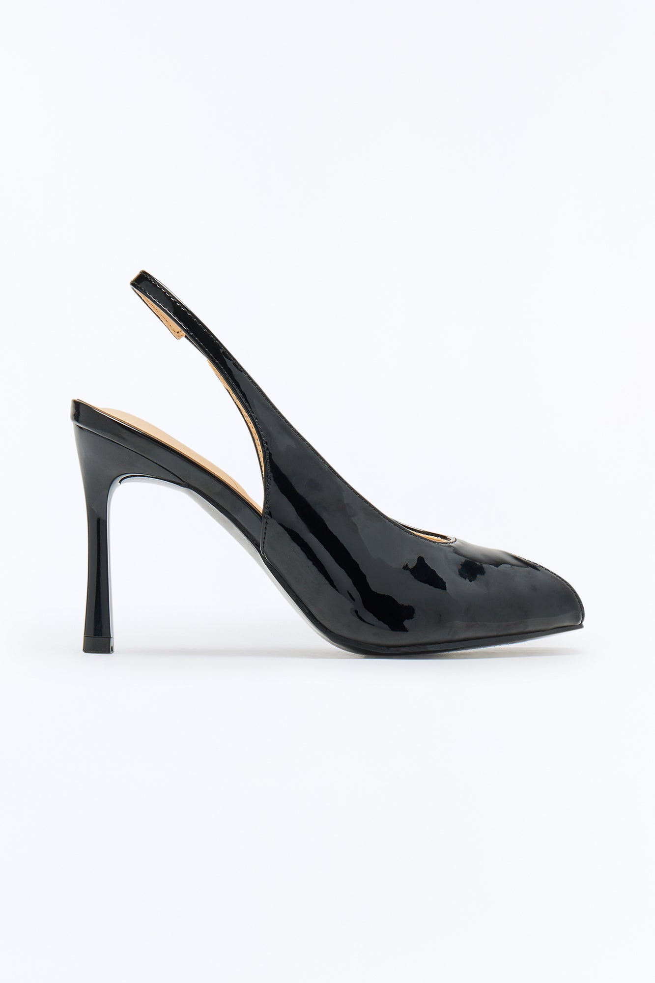 No Going Back Animal Slingback Heels - Black