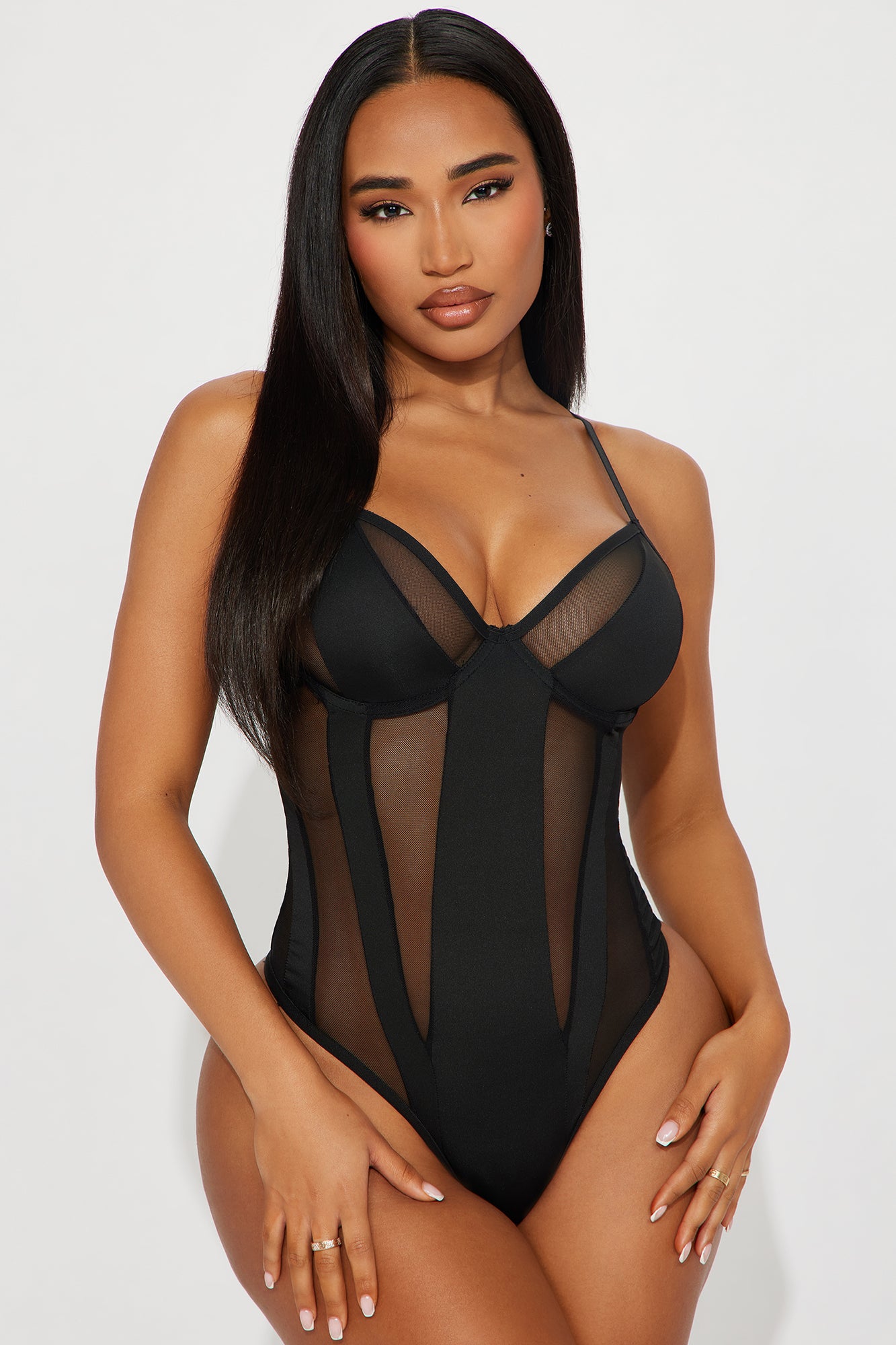Hiding In The Shadow Mesh Teddy - Black