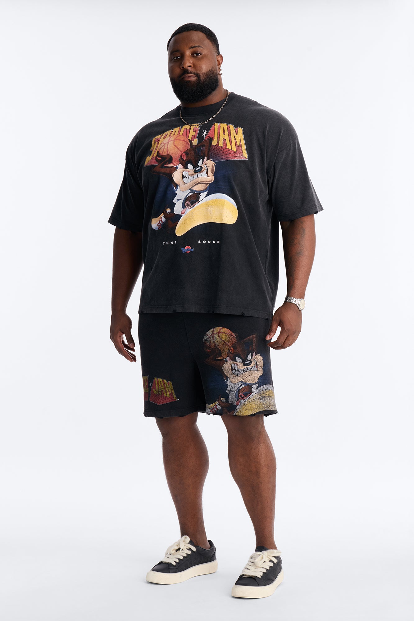 Space Jam Tune Squad Distressed Premium Short Sleeve Shirt - Black
