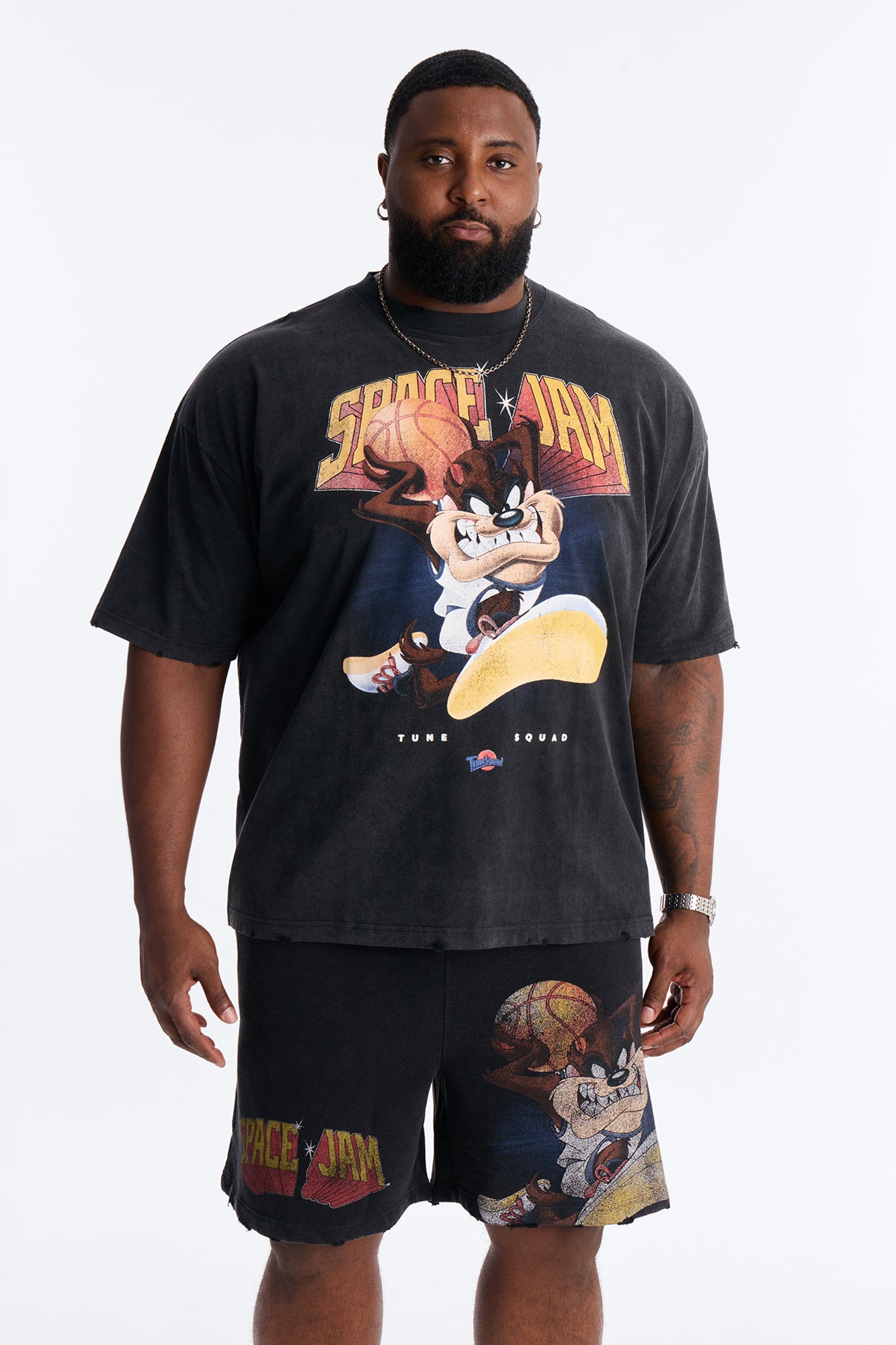 Space Jam Tune Squad Distressed Premium Short Sleeve Shirt - Black