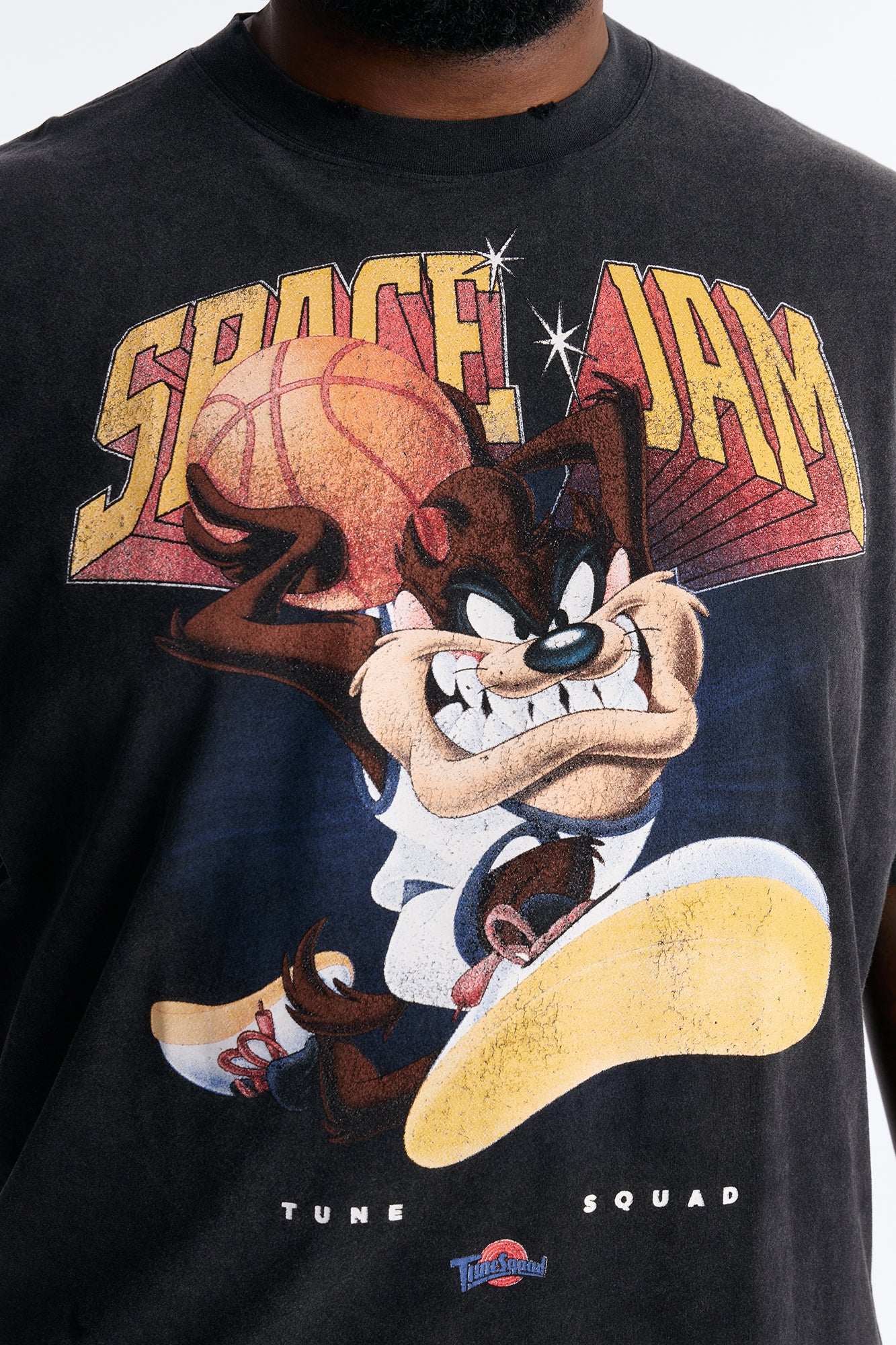 Space Jam Tune Squad Distressed Premium Short Sleeve Shirt - Black