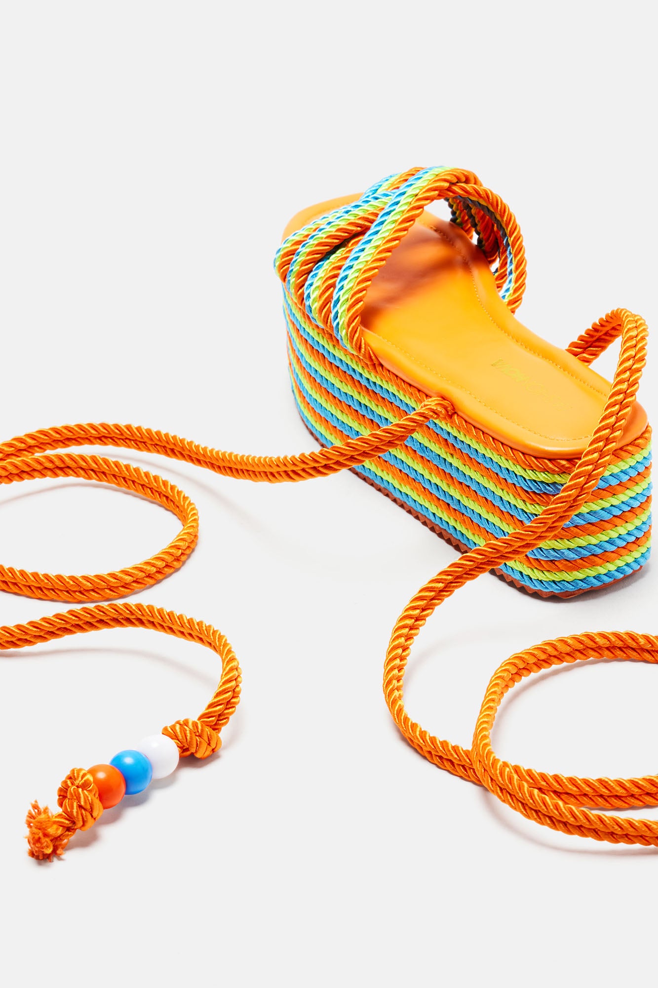Catch Me Chillin' Flatform Sandals - Orange/combo