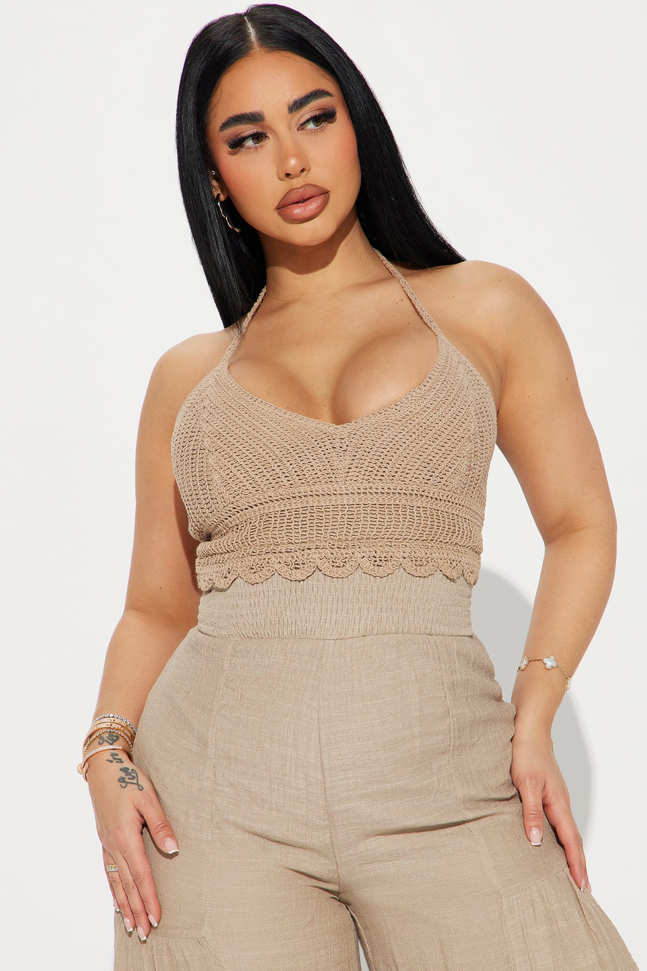 Malta Vacay Jumpsuit - Taupe