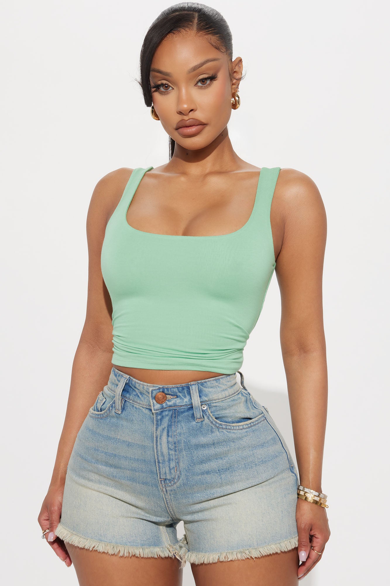 Denise Double Lined Tank - Mint