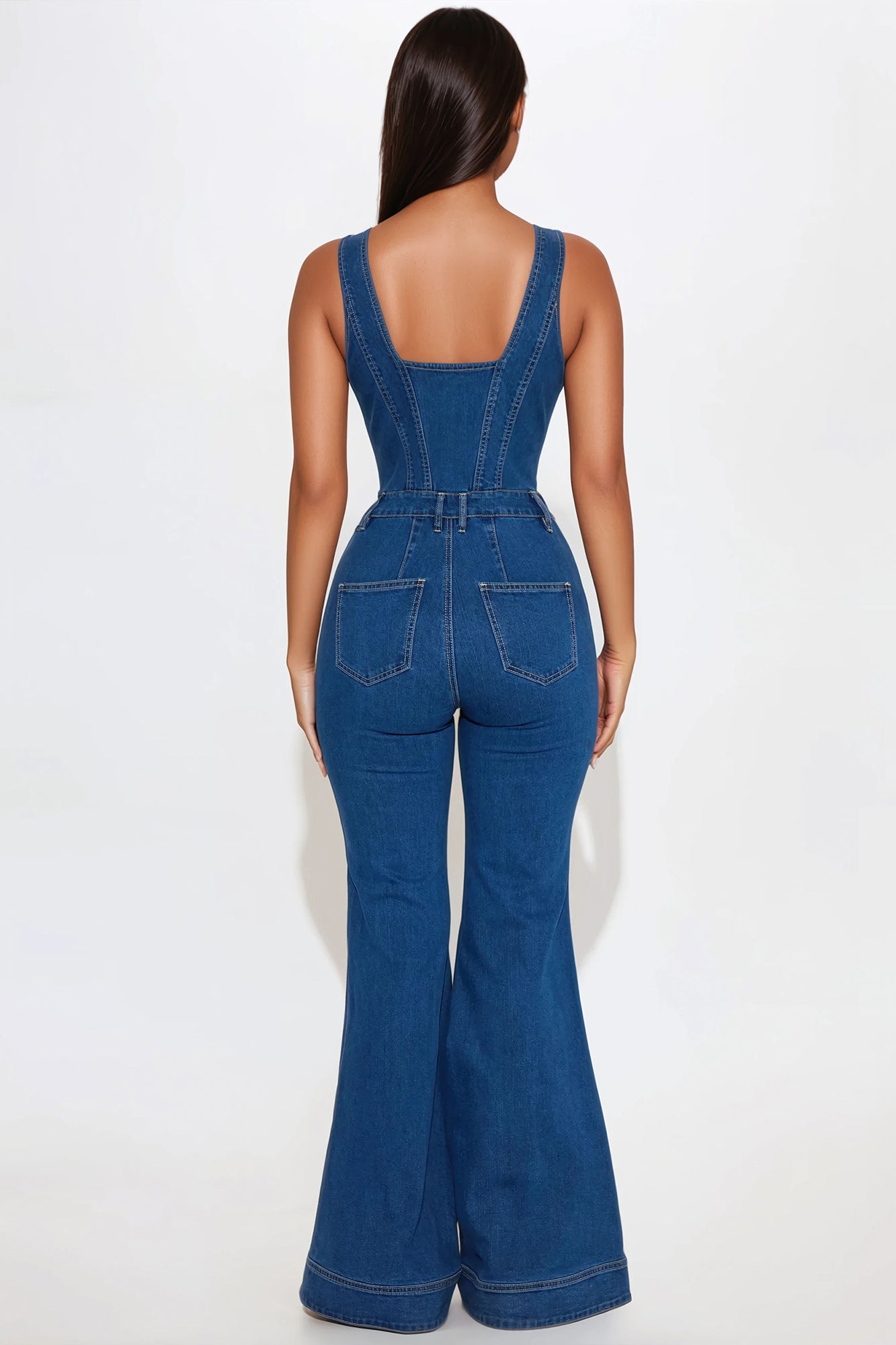 Jane Denim Jumpsuit - Dark Wash