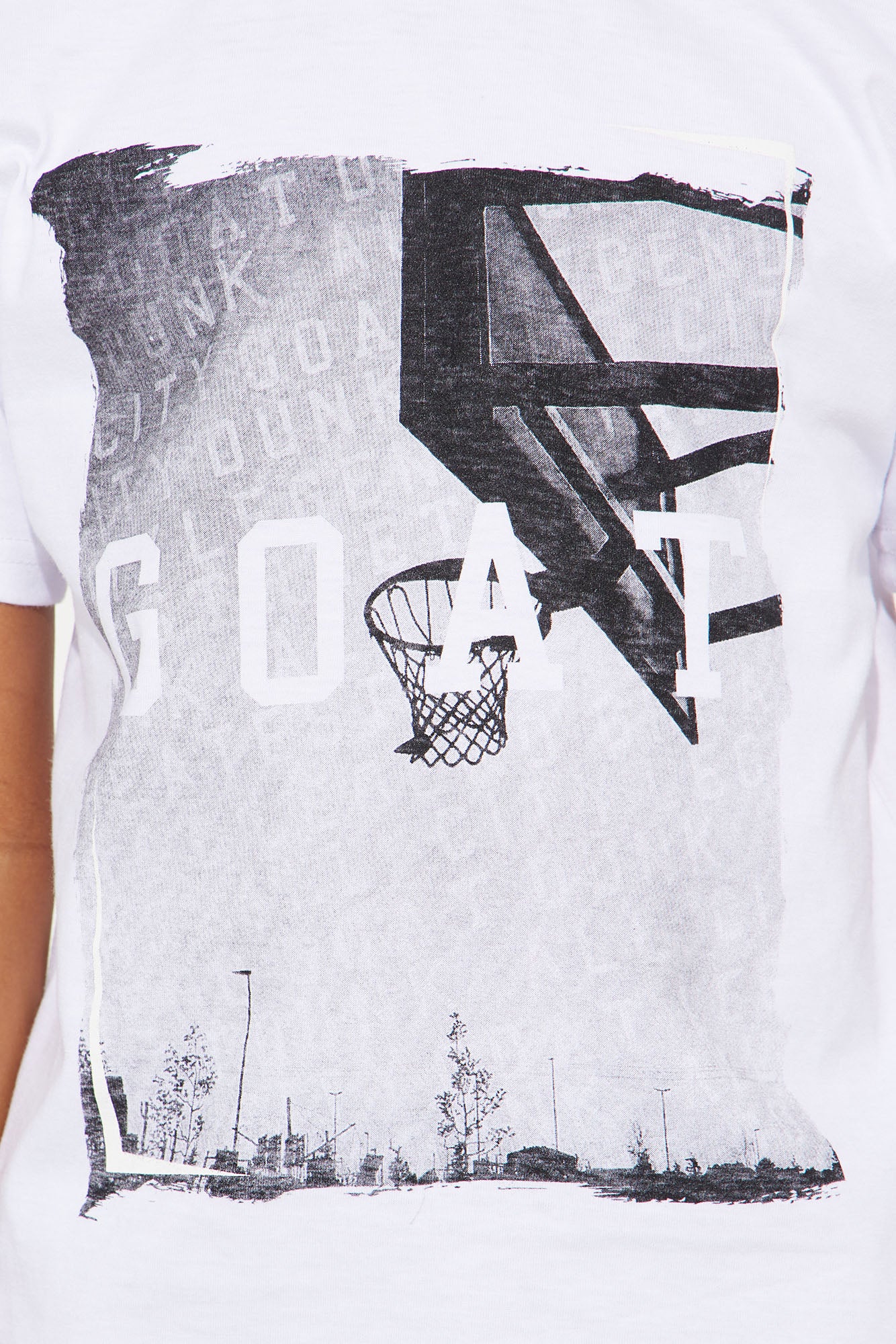 Mini Basketball GOAT Short Sleeve Tee - White