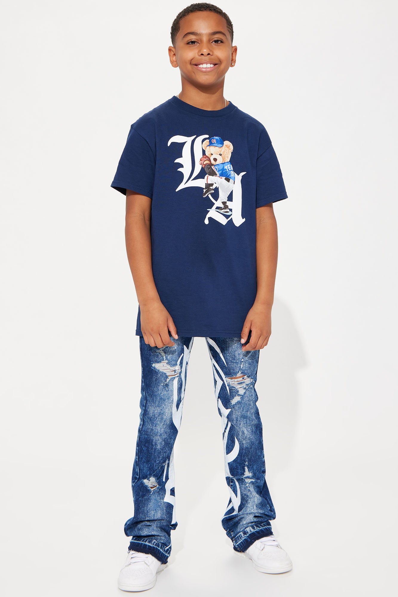 Mini Lightning Print tint wash - Medium Wash