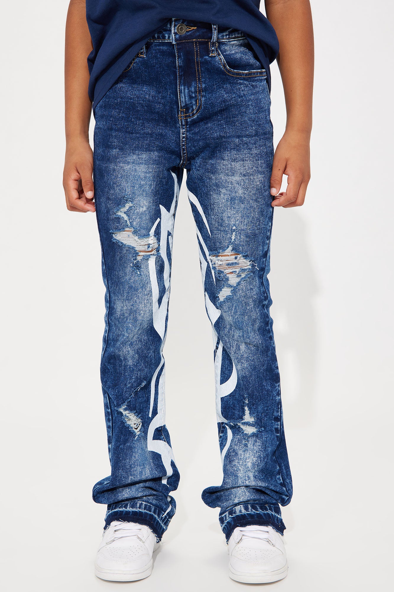 Mini Lightning Print tint wash - Medium Wash