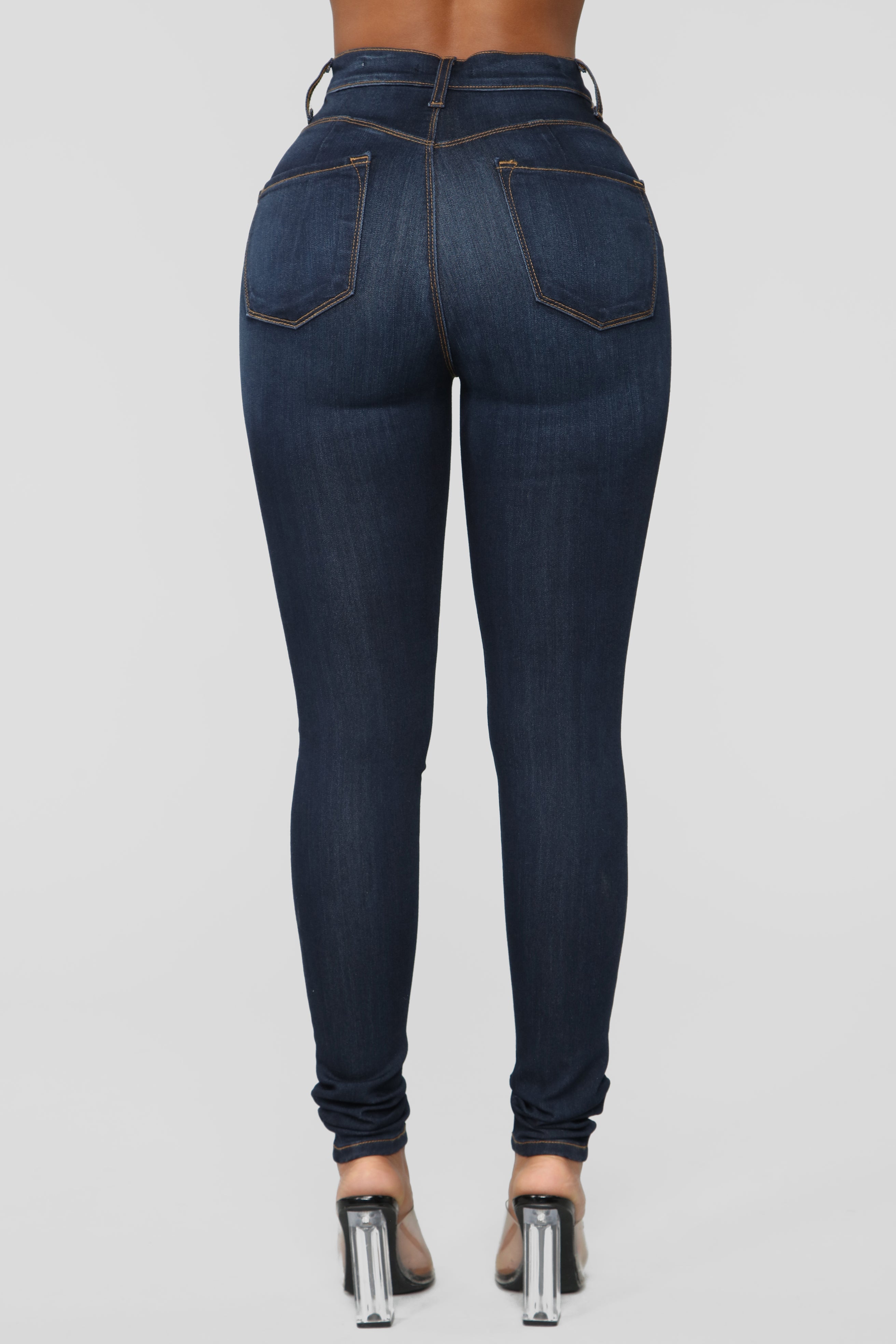 Classic Beauty Booty Lifter Skinny Jeans - Dark Denim