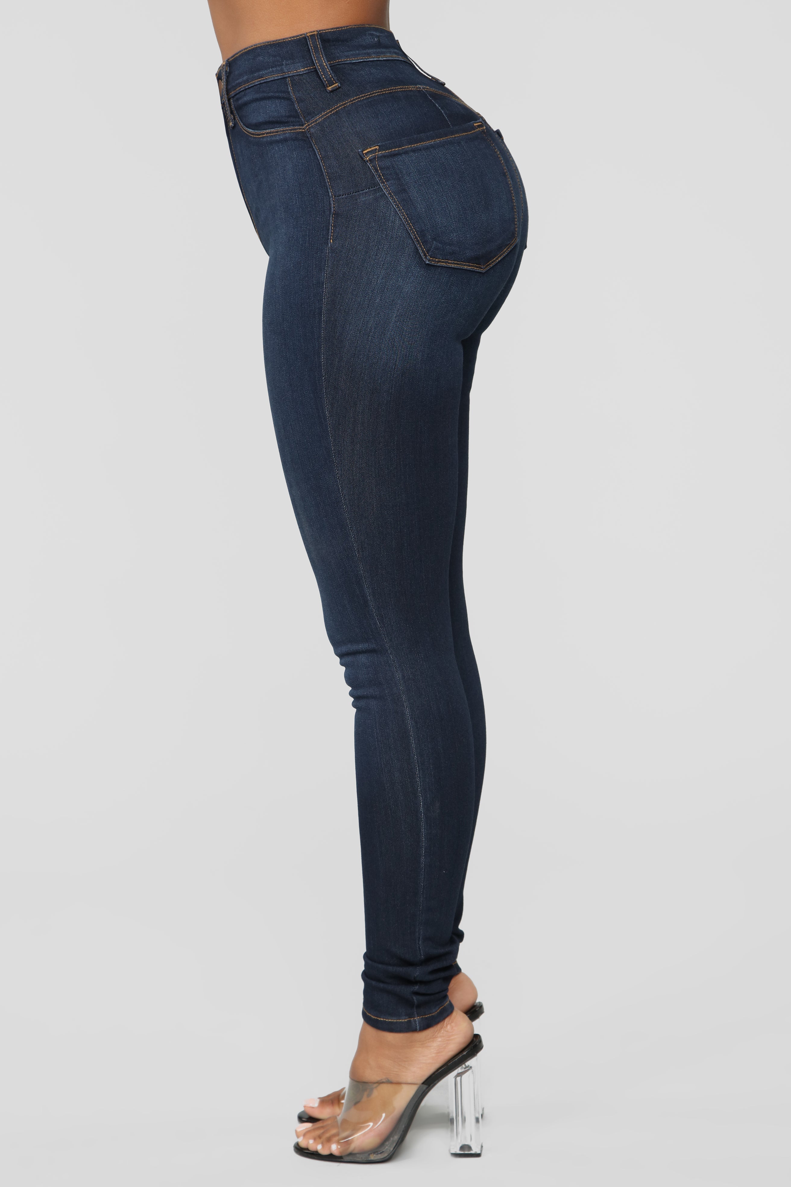 Classic Beauty Booty Lifter Skinny Jeans - Dark Denim