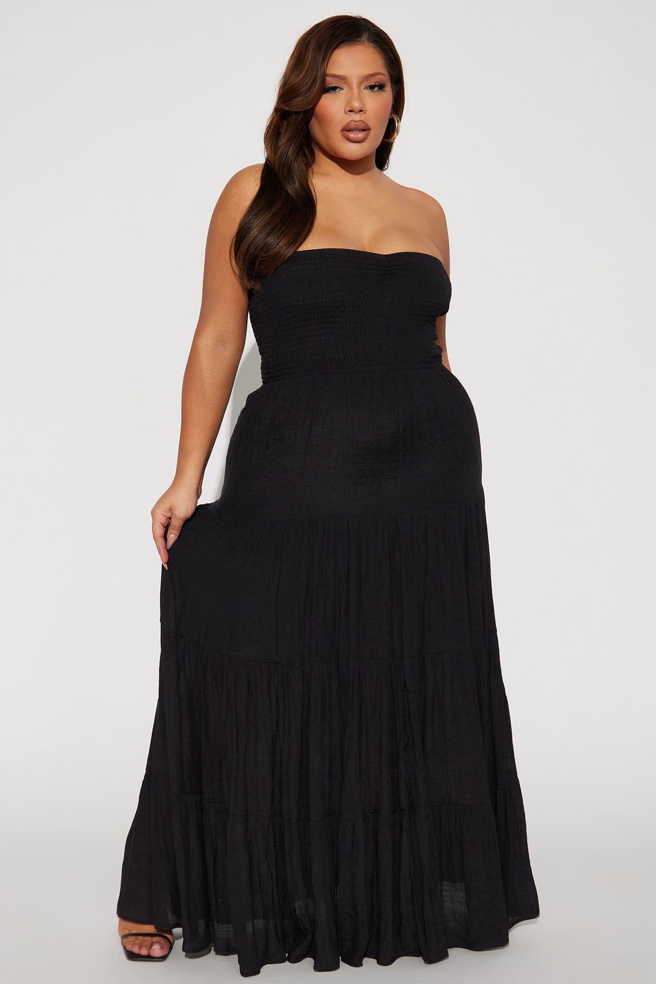 Almafi Coast Maxi Dress - Black