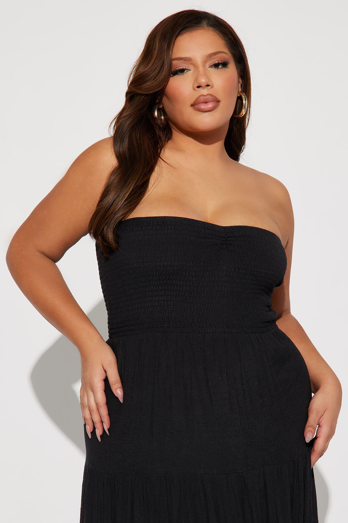 Almafi Coast Maxi Dress - Black