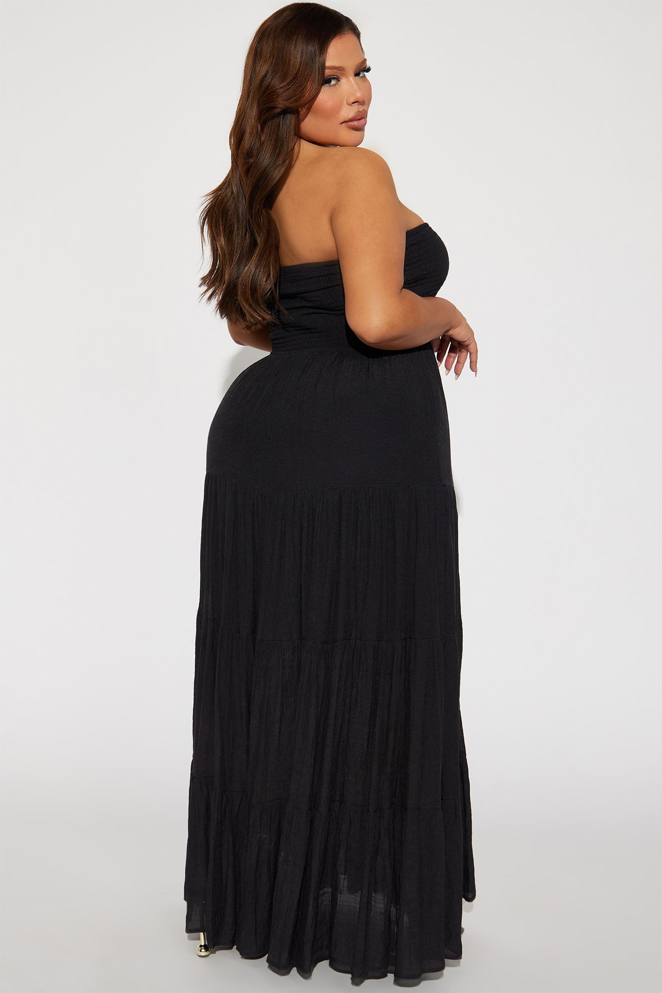 Almafi Coast Maxi Dress - Black