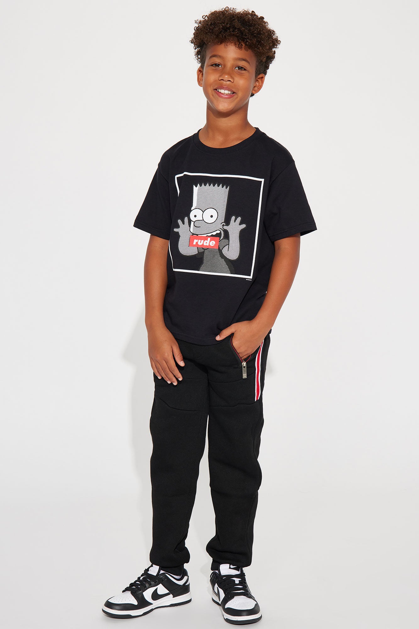 Mini Rude Bart Simpson Tee - Black