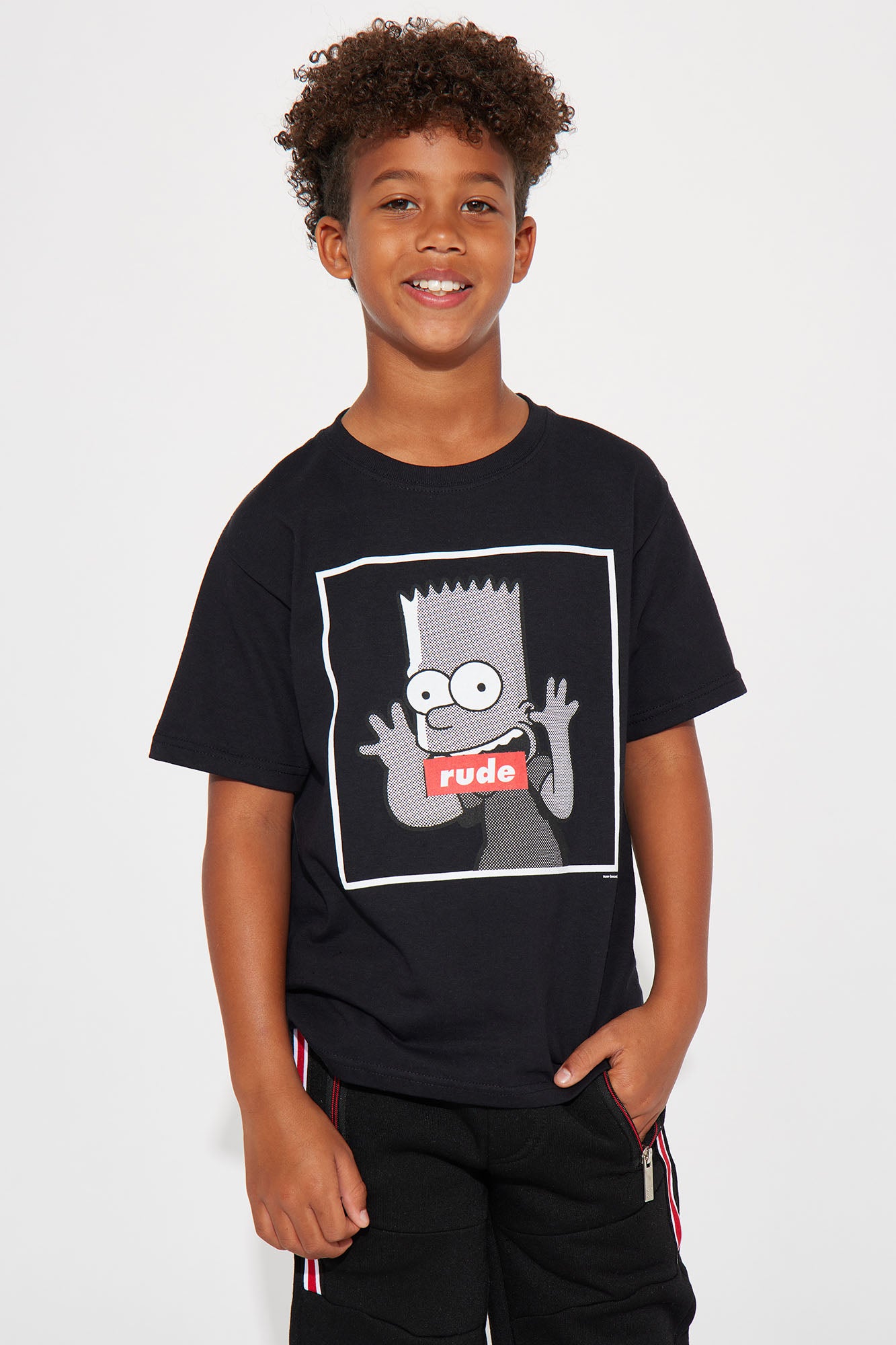 Mini Rude Bart Simpson Tee - Black