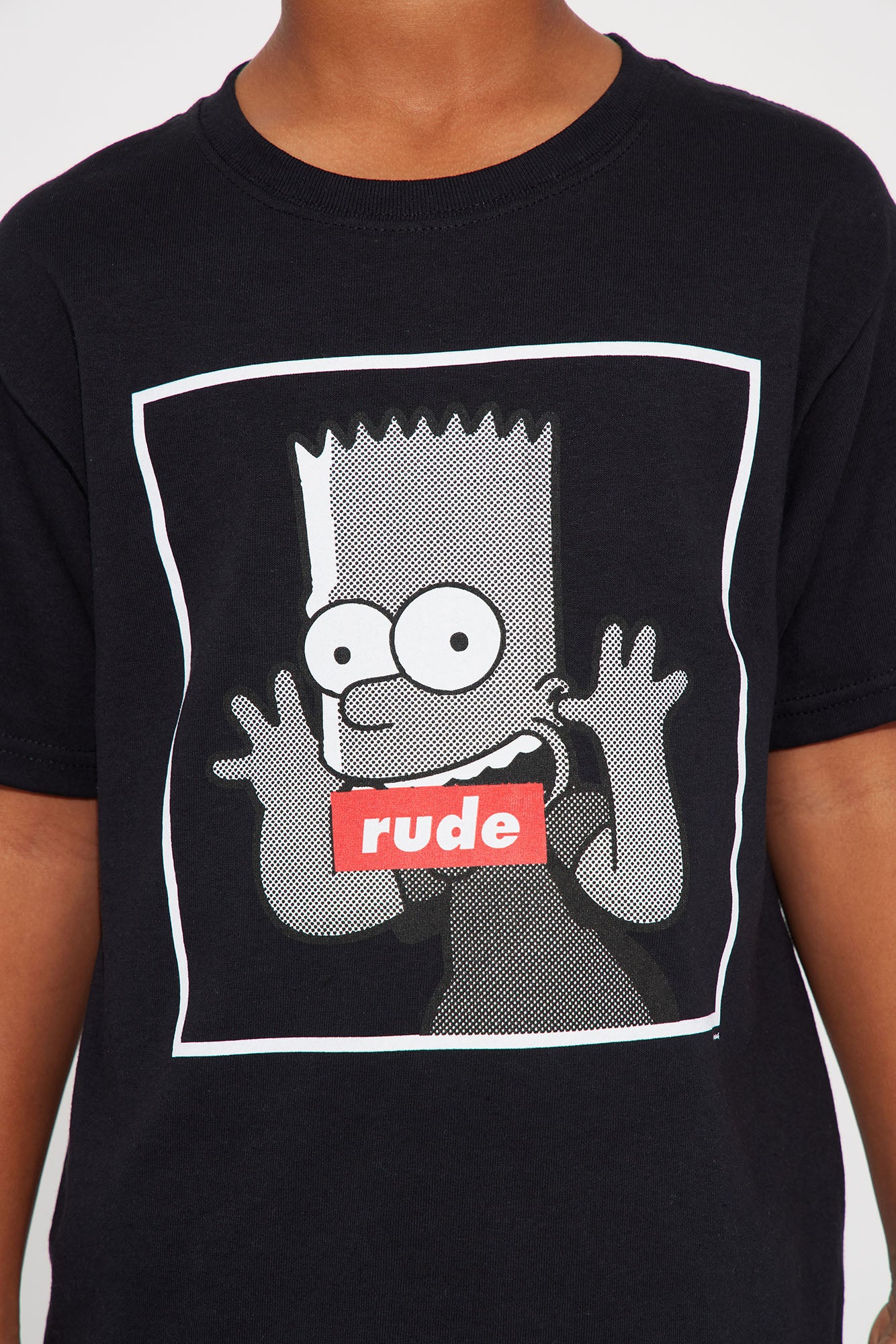 Mini Rude Bart Simpson Tee - Black