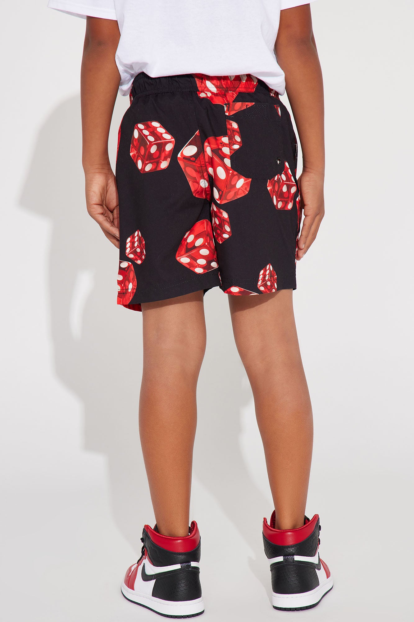 Mini Rolling Dice Swim Trunk - Black/Red
