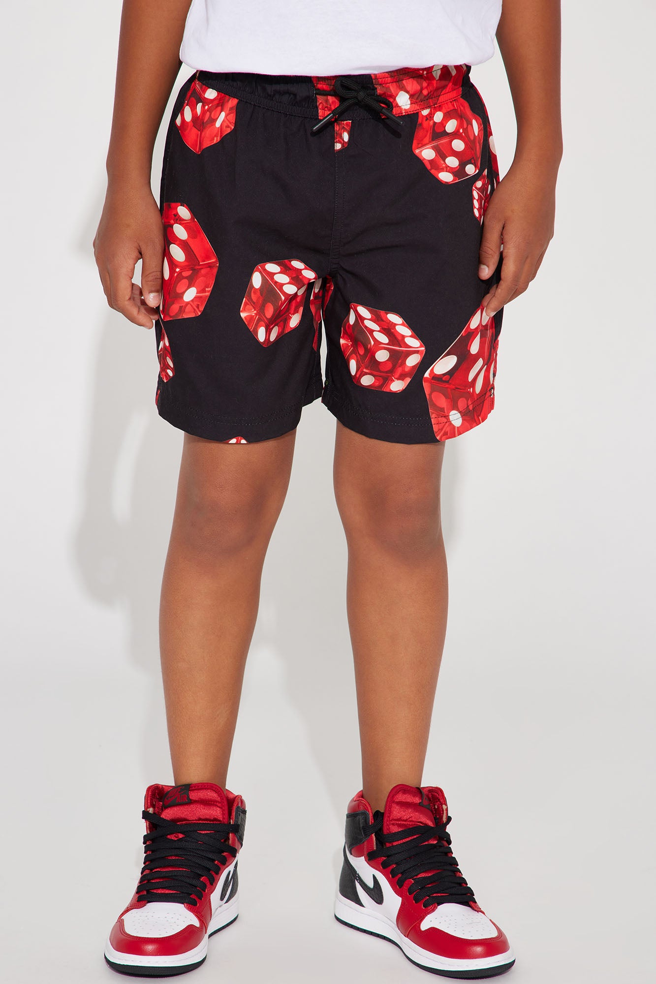 Mini Rolling Dice Swim Trunk - Black/Red