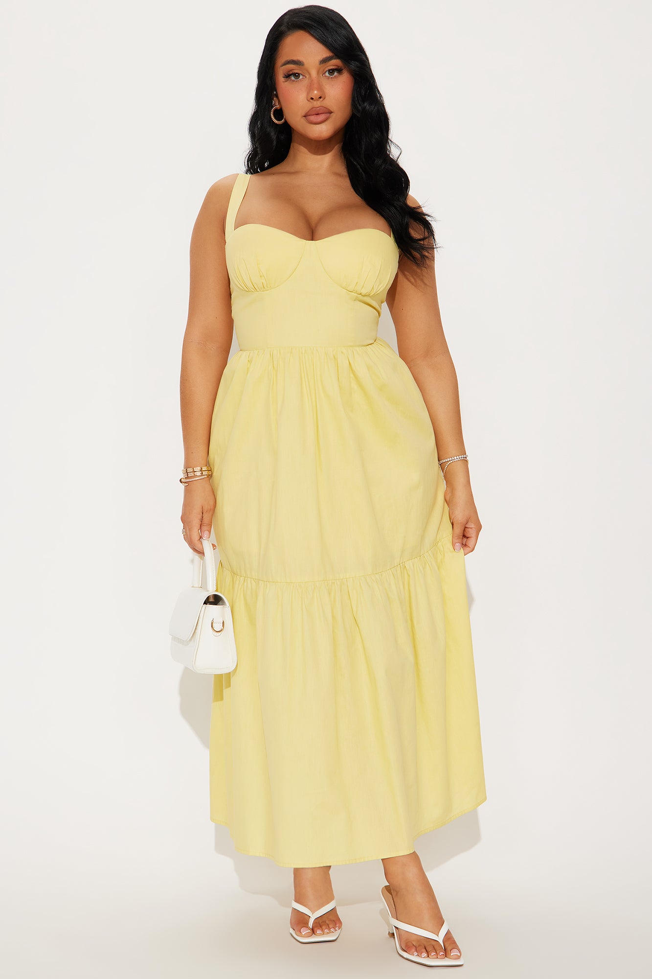 Love To Brunch Poplin Midi Dress - Butter Yellow