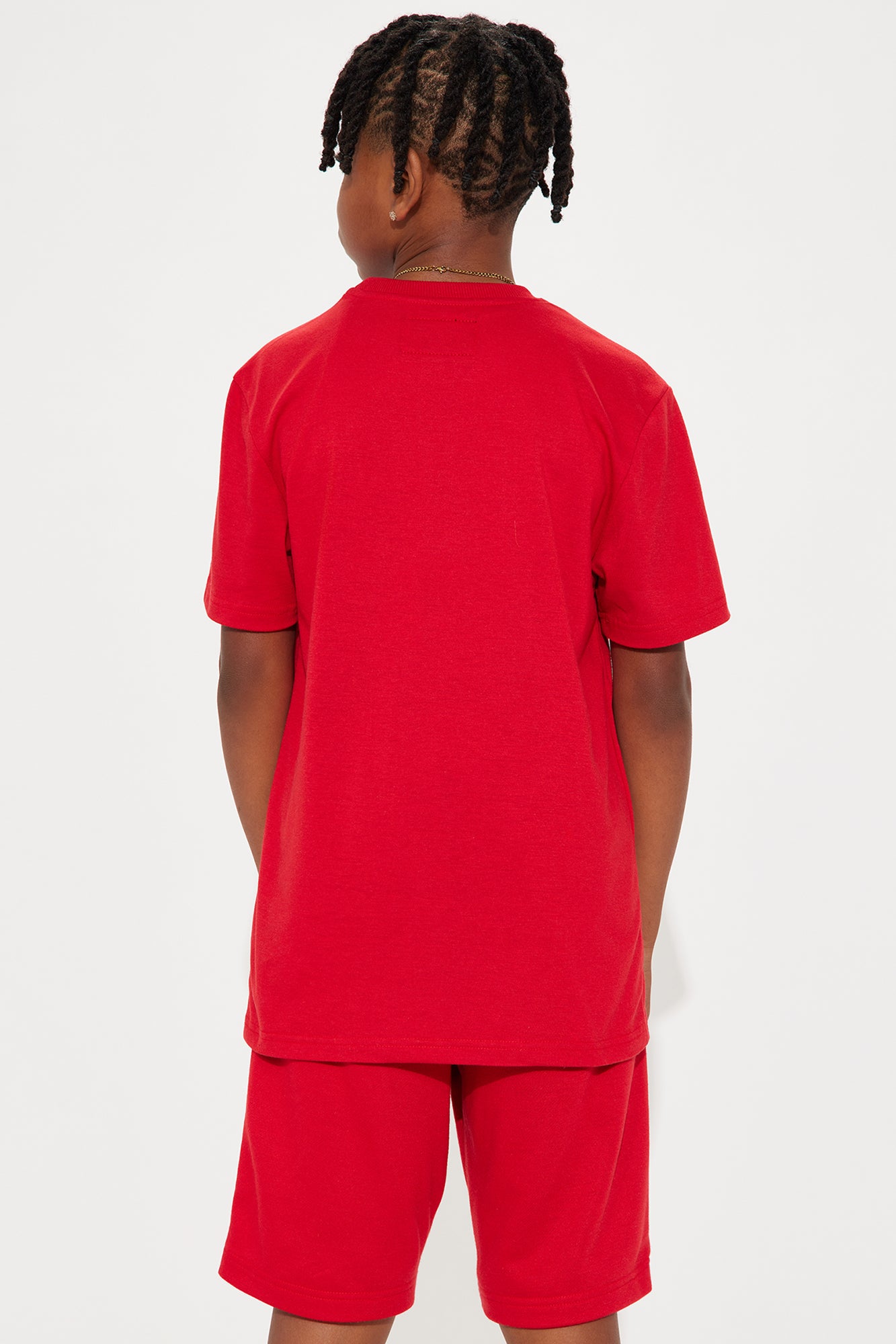 Mini Staying Humble Short Set - Red