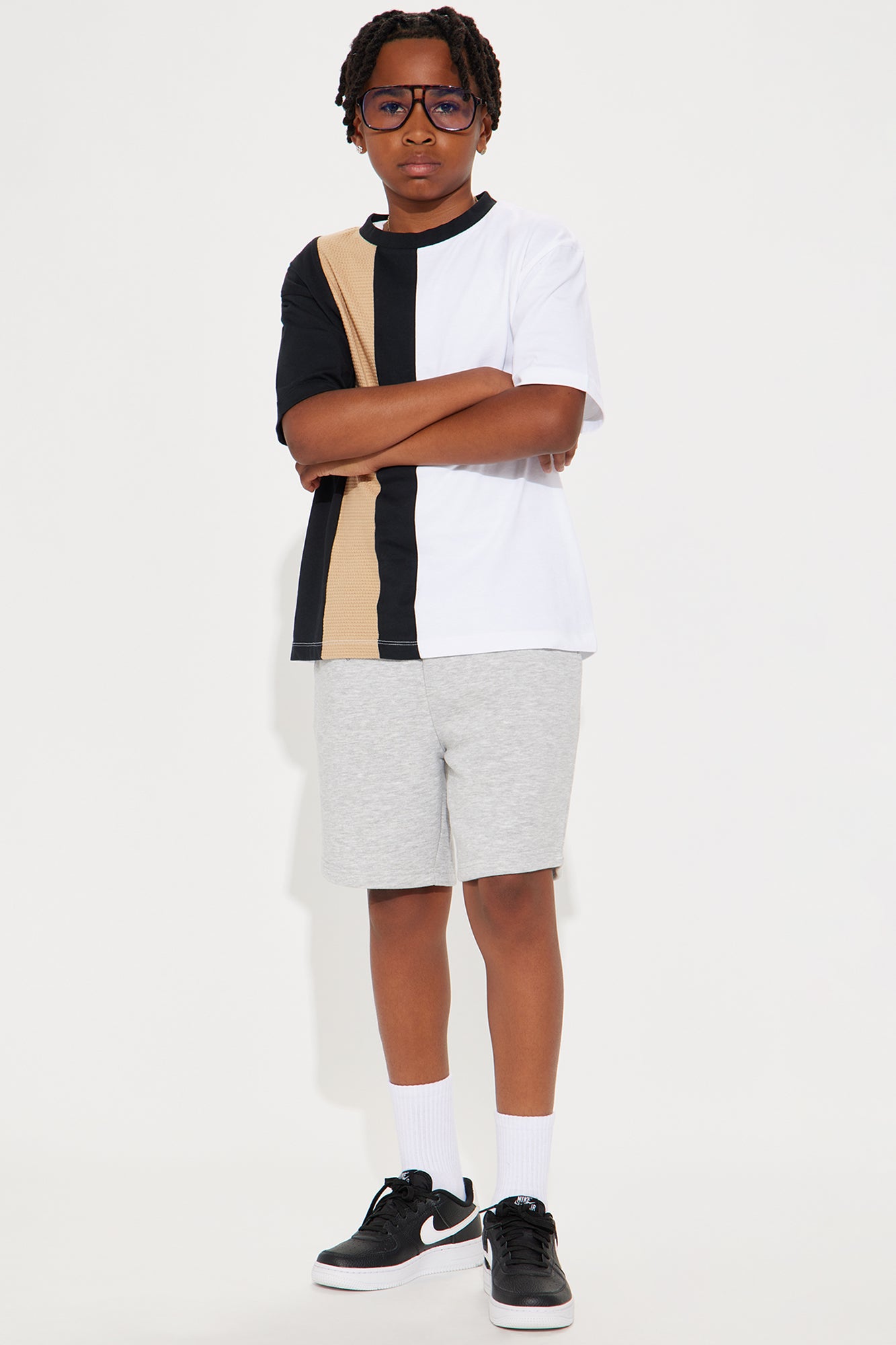 Mini Tyson Sweatshort - Heather Grey