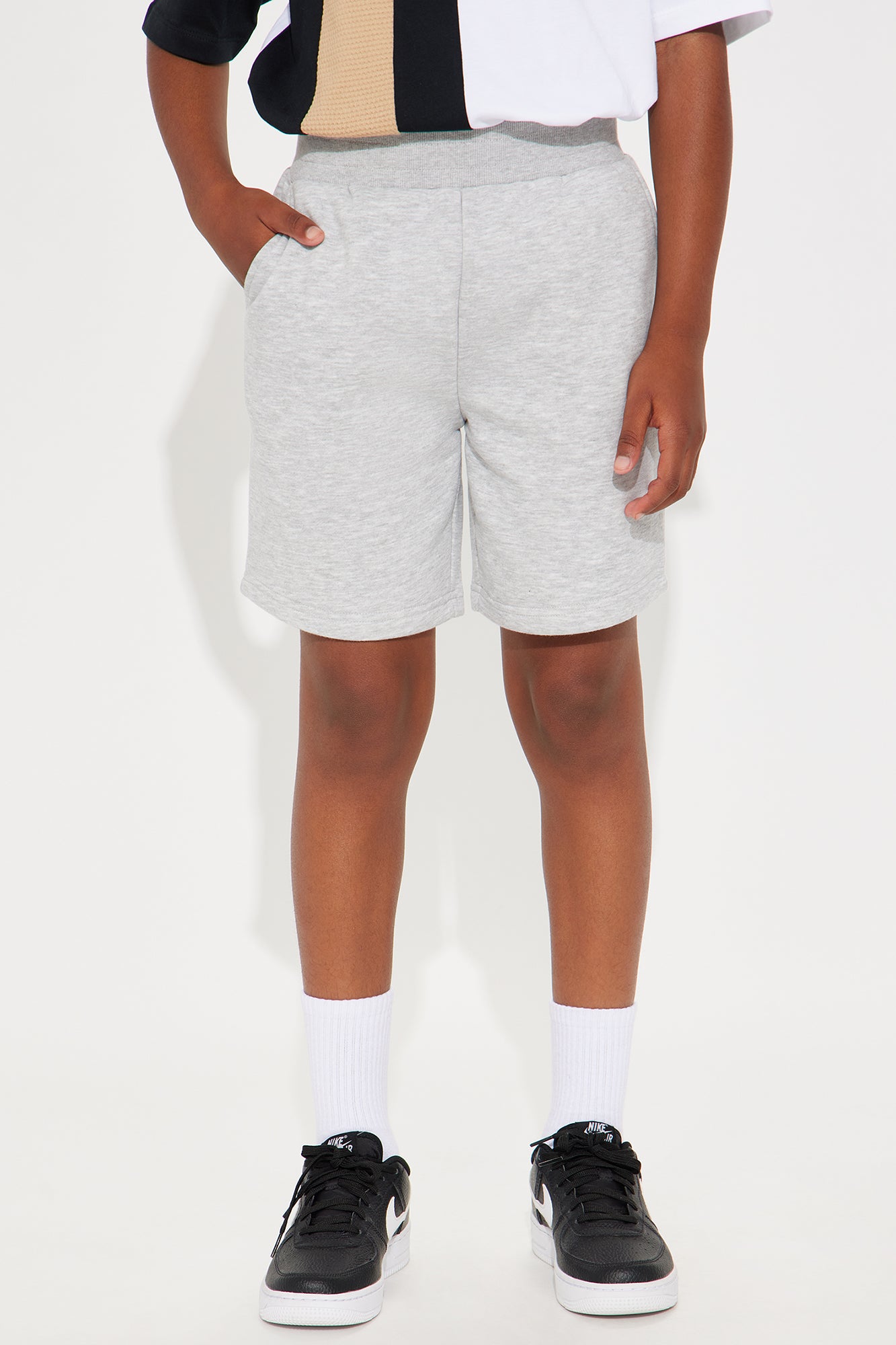 Mini Tyson Sweatshort - Heather Grey